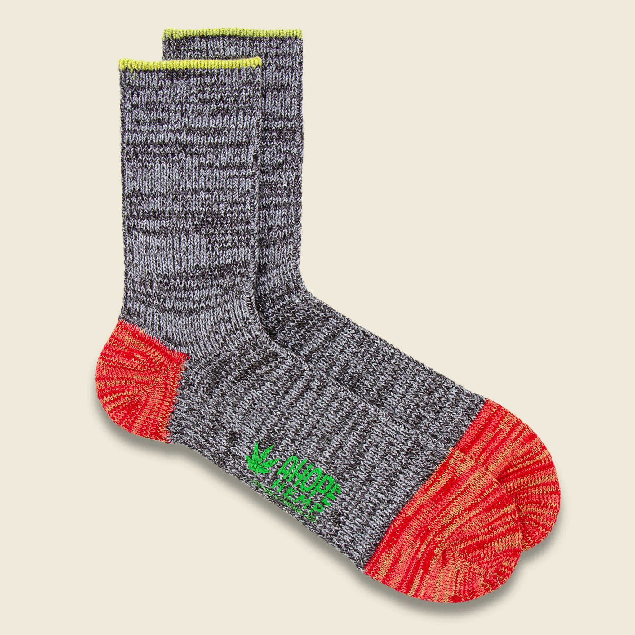 Heel Toe Color Sock - Red