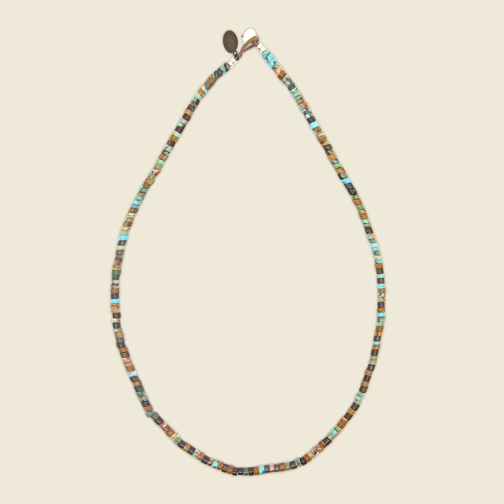 Heishi Beads Necklace - Turquoise Mix
