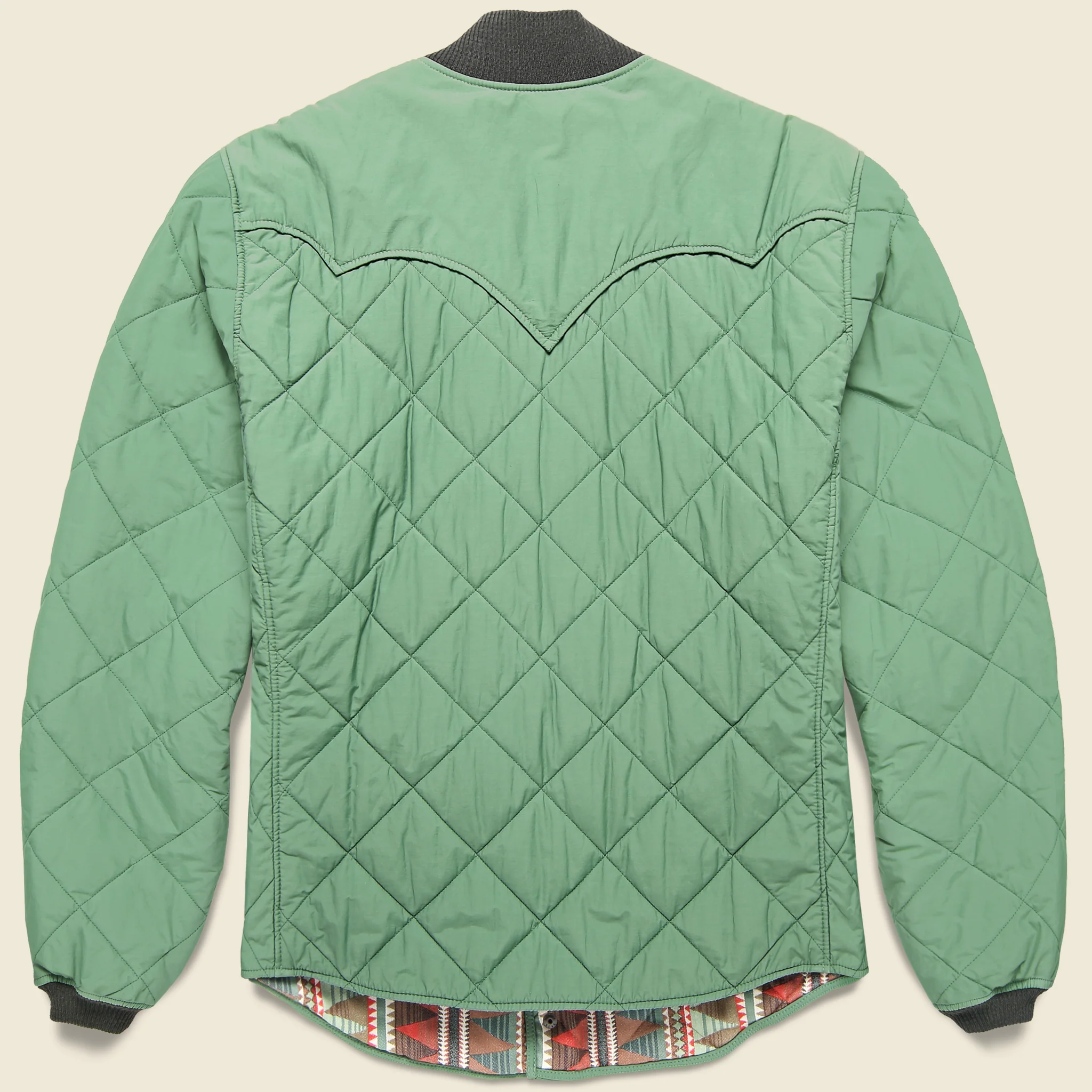 Helston Quilted Jacket - Vintage Turquoise - Image 2