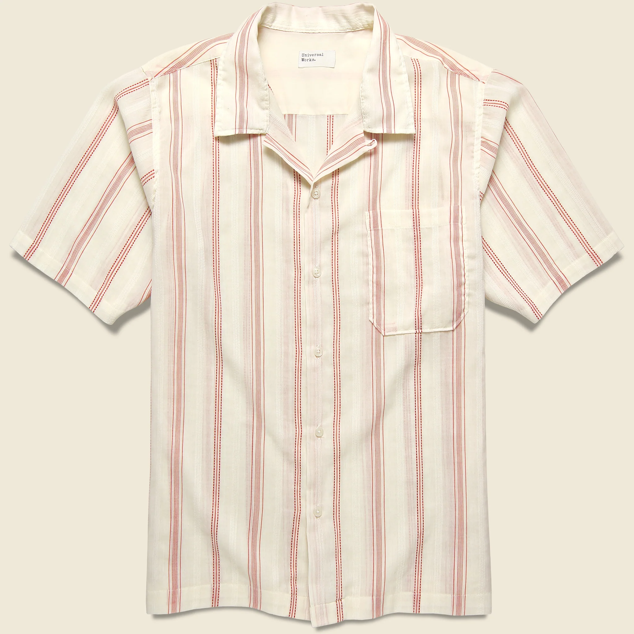 Hendrix Stripe Big Pocket Shirt - Curry Red
