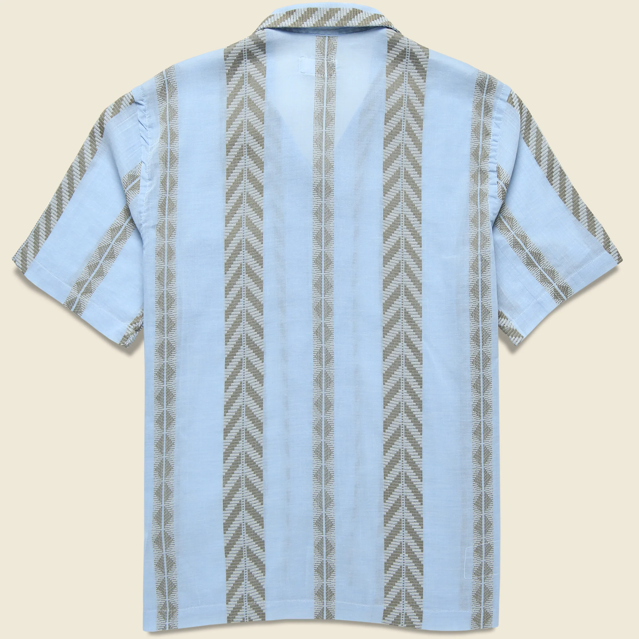 Hendrix Stripe Road Shirt - Pale Blue - Image 2