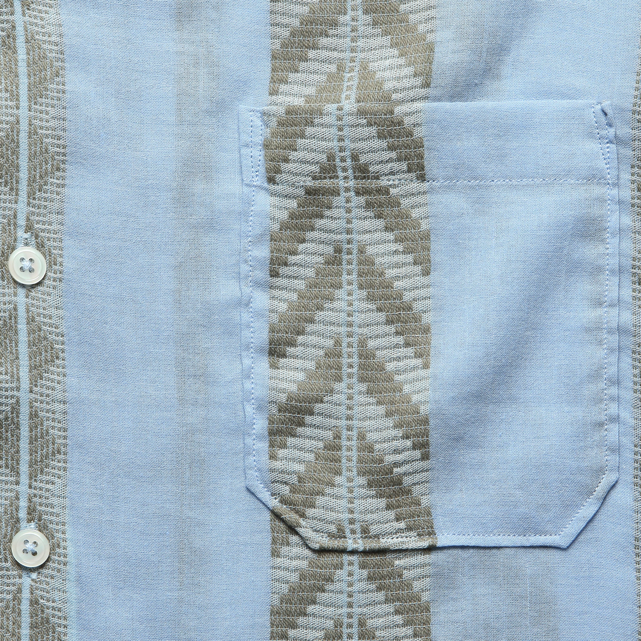 Hendrix Stripe Road Shirt - Pale Blue - Image 3