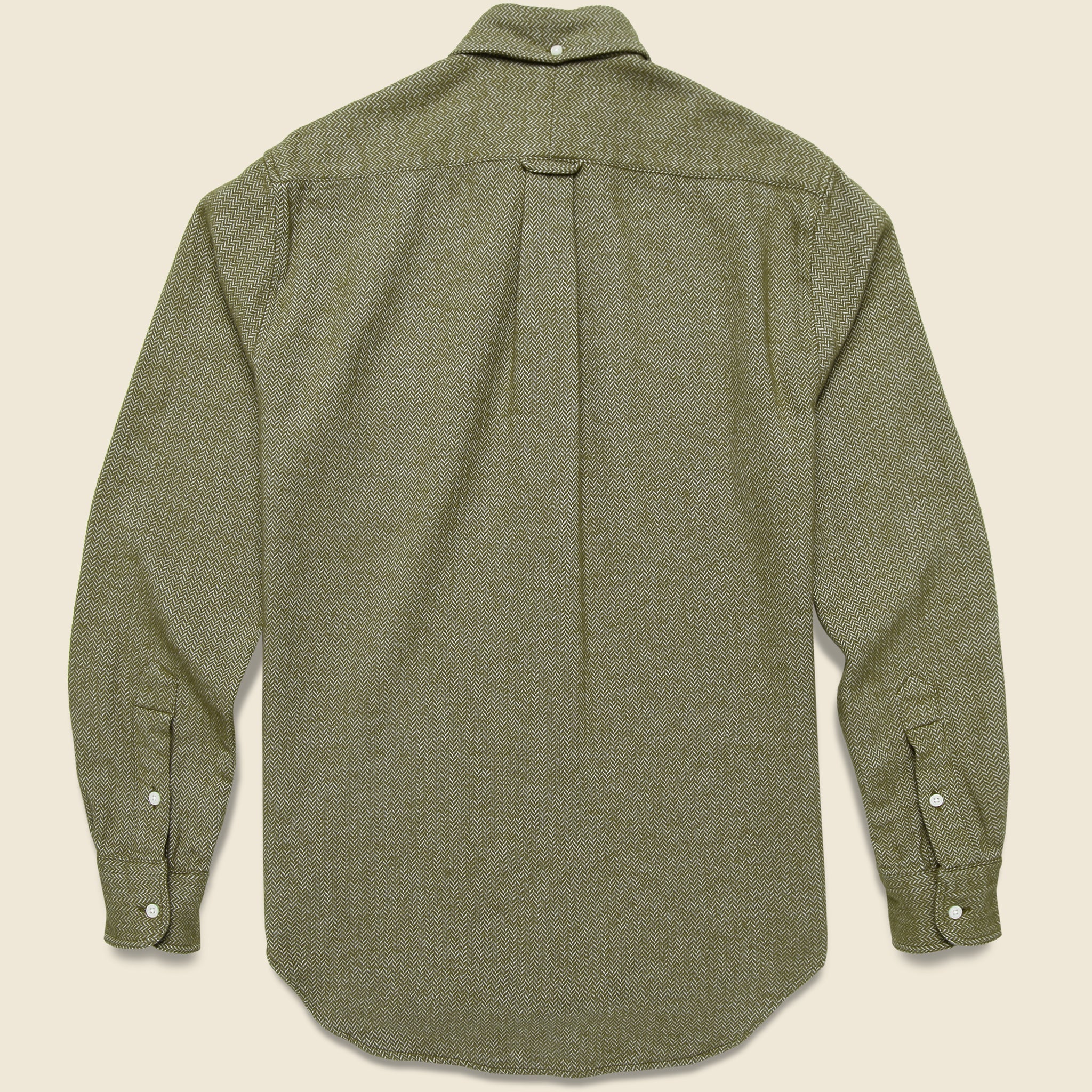 Herringbone Flannel - Olive - Image 2