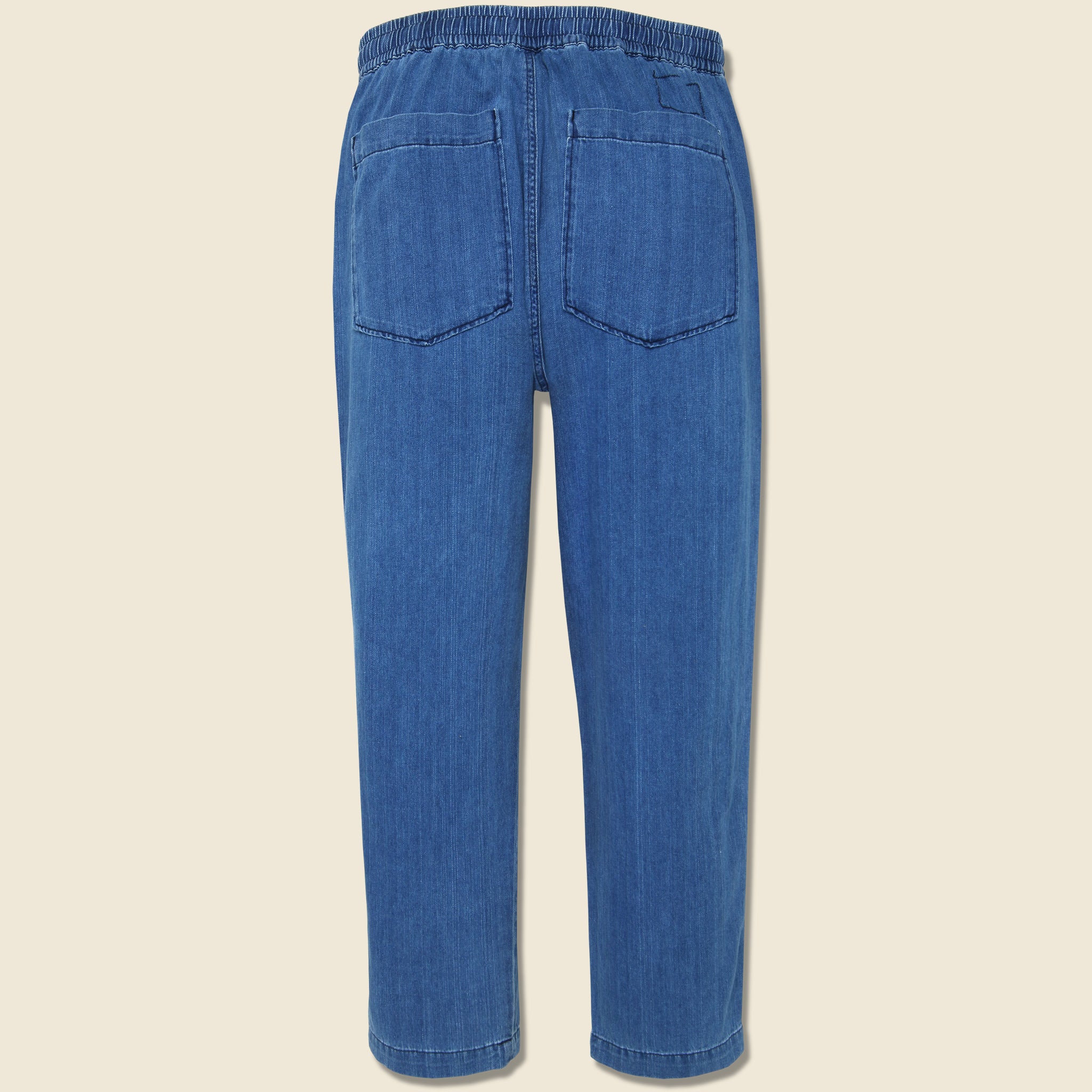 Herringbone Hi-Water Trouser - Faded Indigo - Image 2