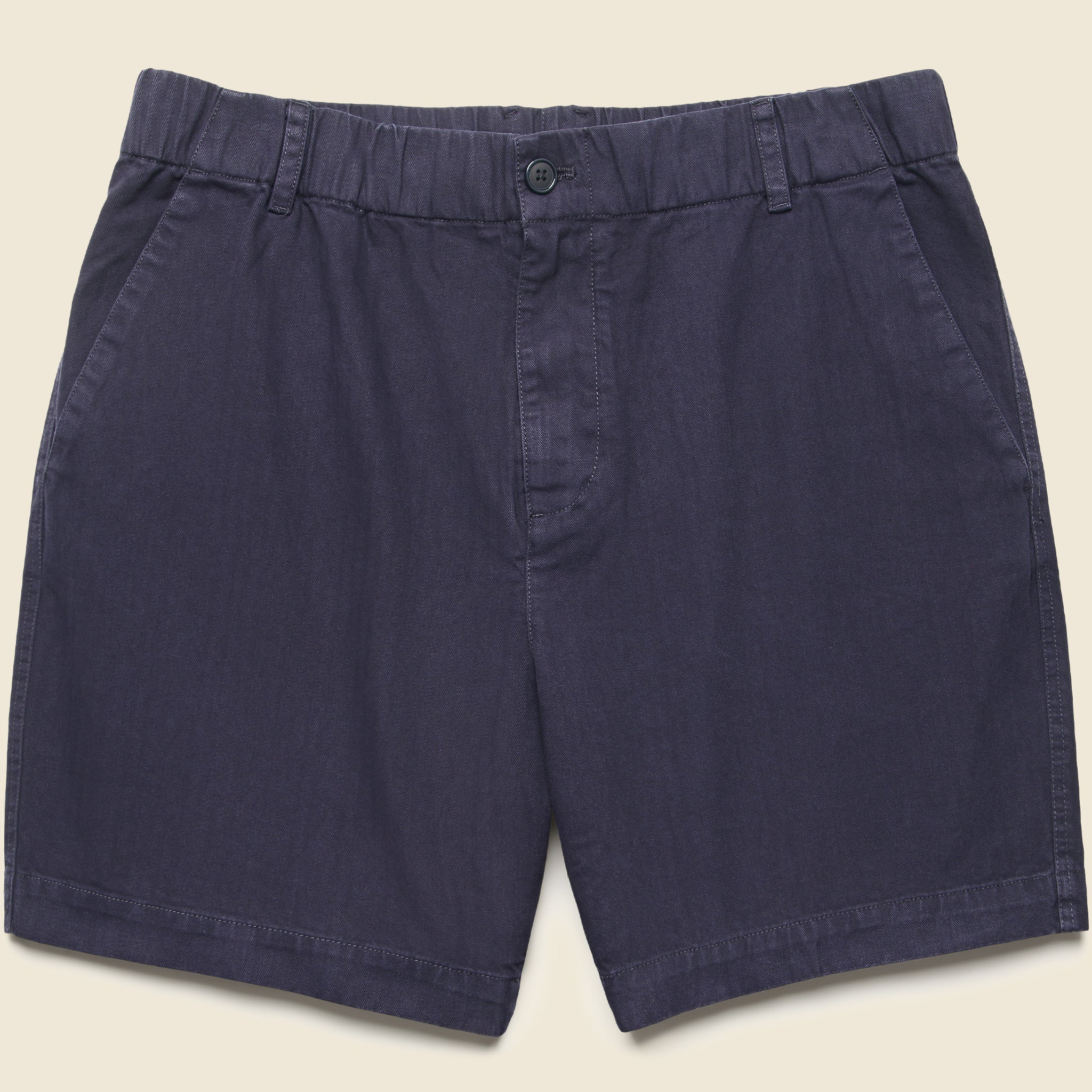 7" Herringbone Pull-On Shorts - Navy