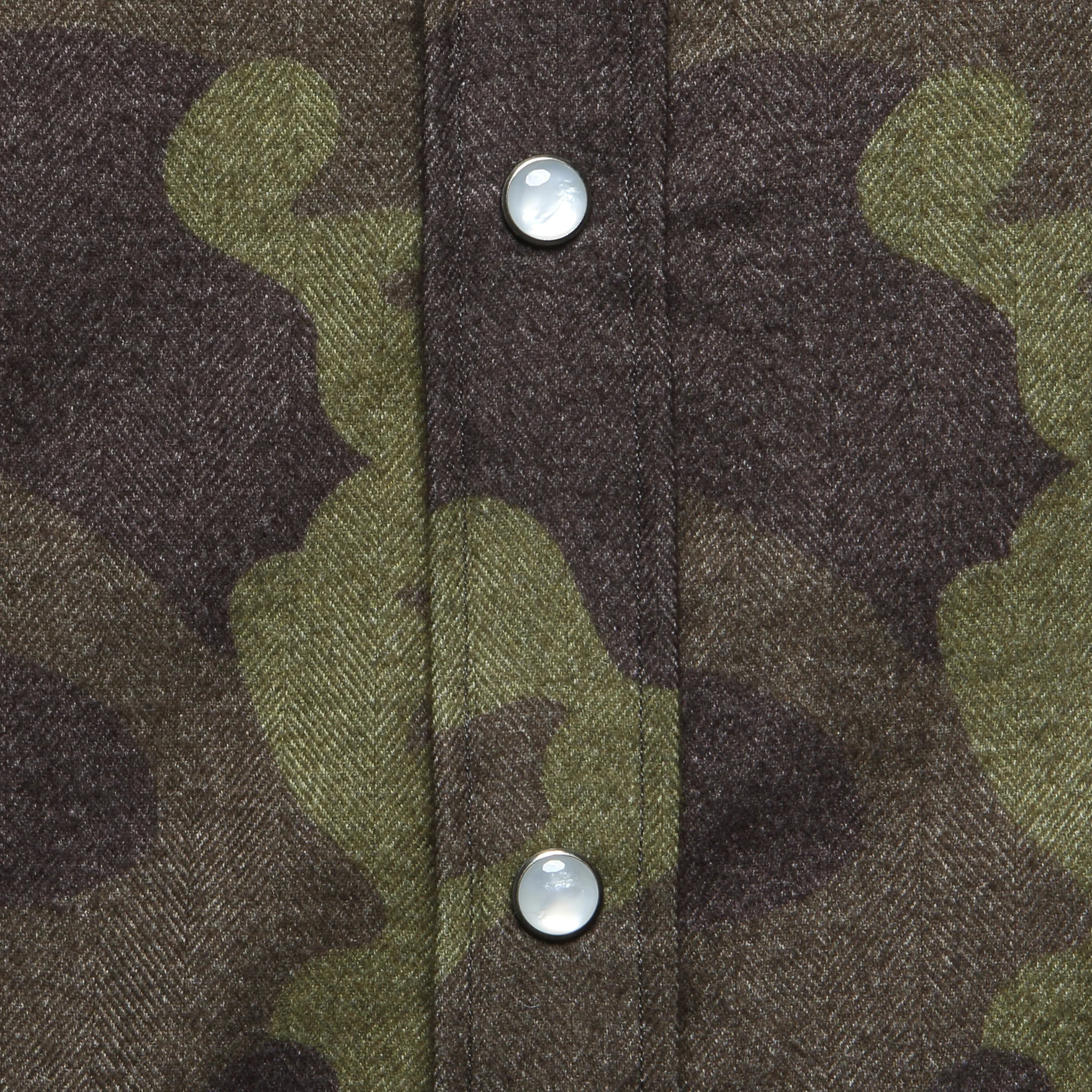Herringbone Twill Westerm Shirt - Camo - Image 3