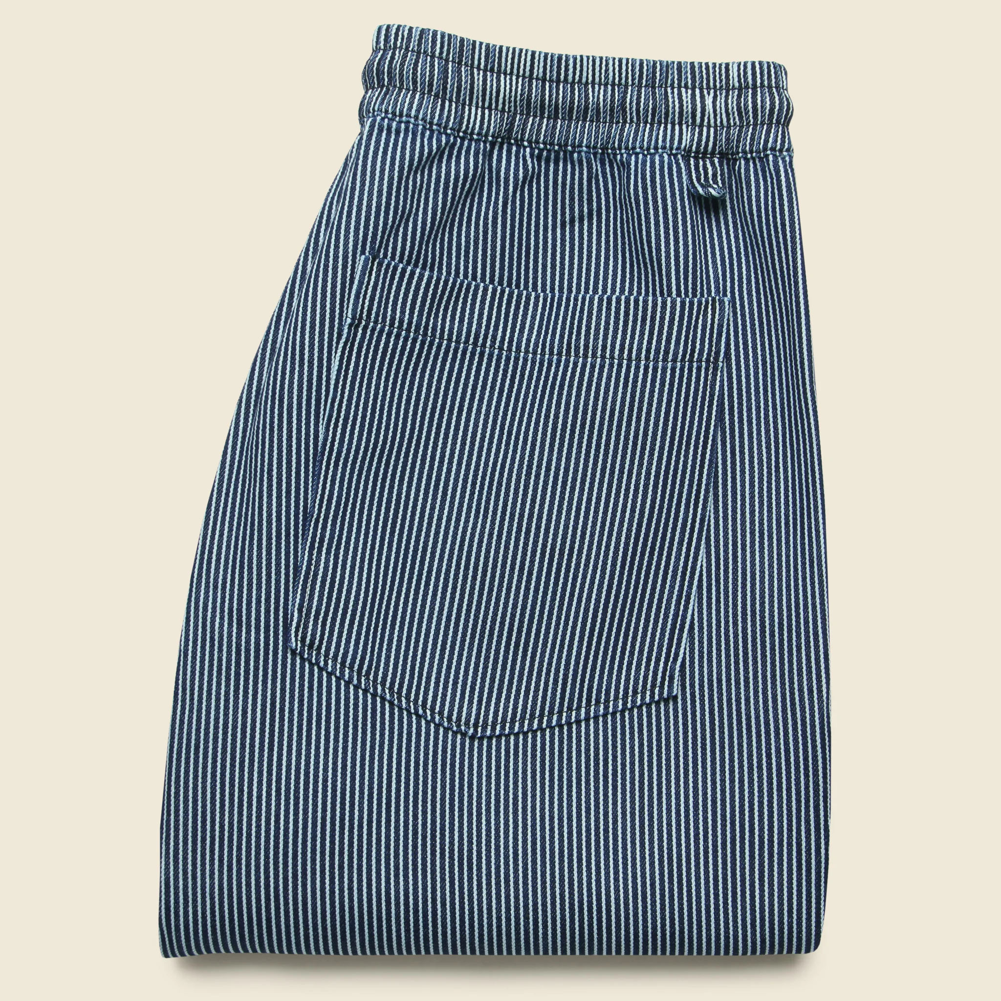 Hi-Water Trouser - Hickory Stripe Indigo - Image 3