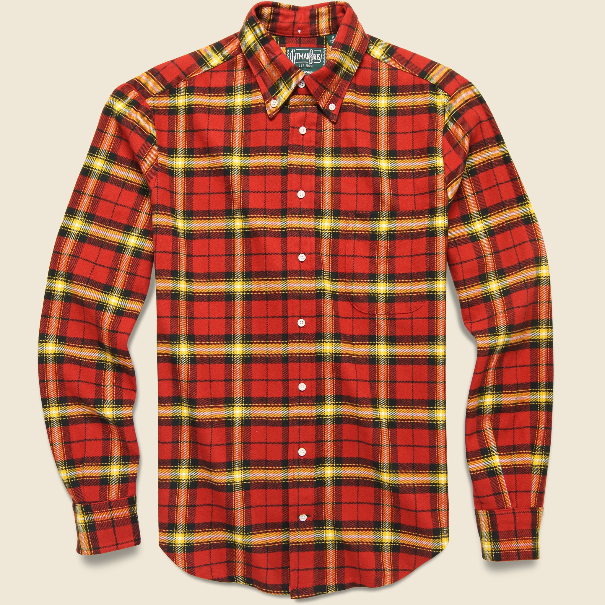 High-density Twill Shirt - Red