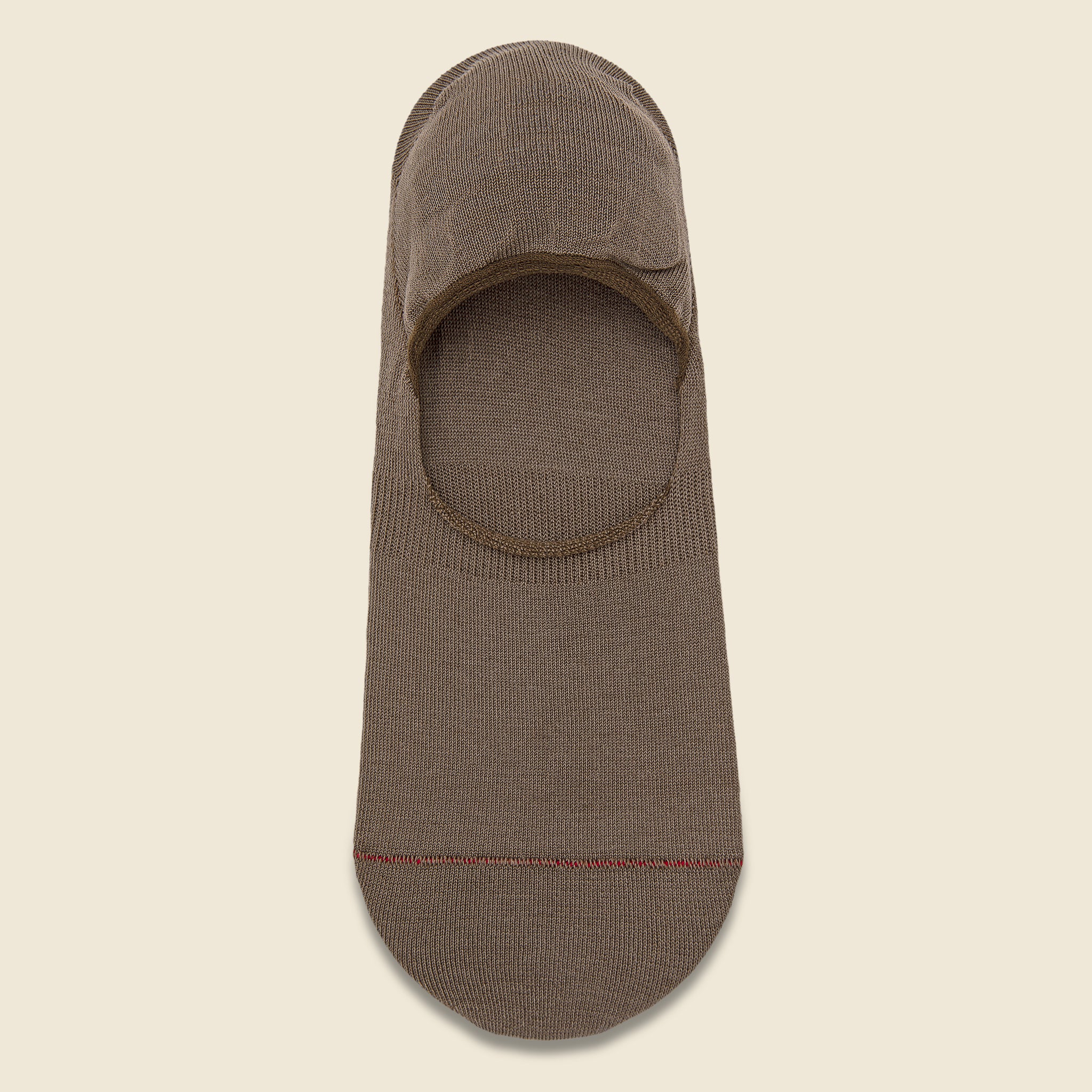 High Gauge No Show Sock - Olive