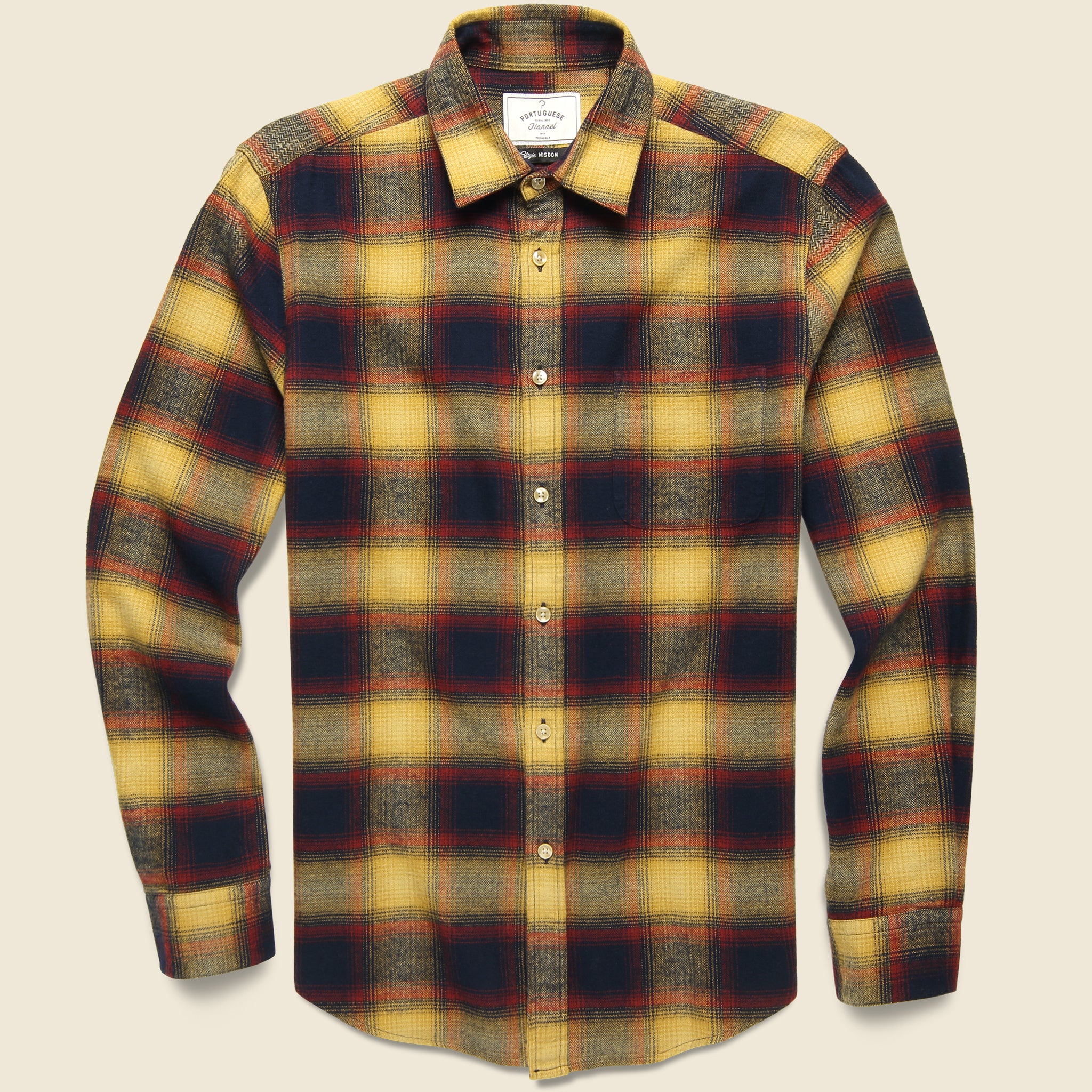 Hill Shirt - Navy/Red/Orange