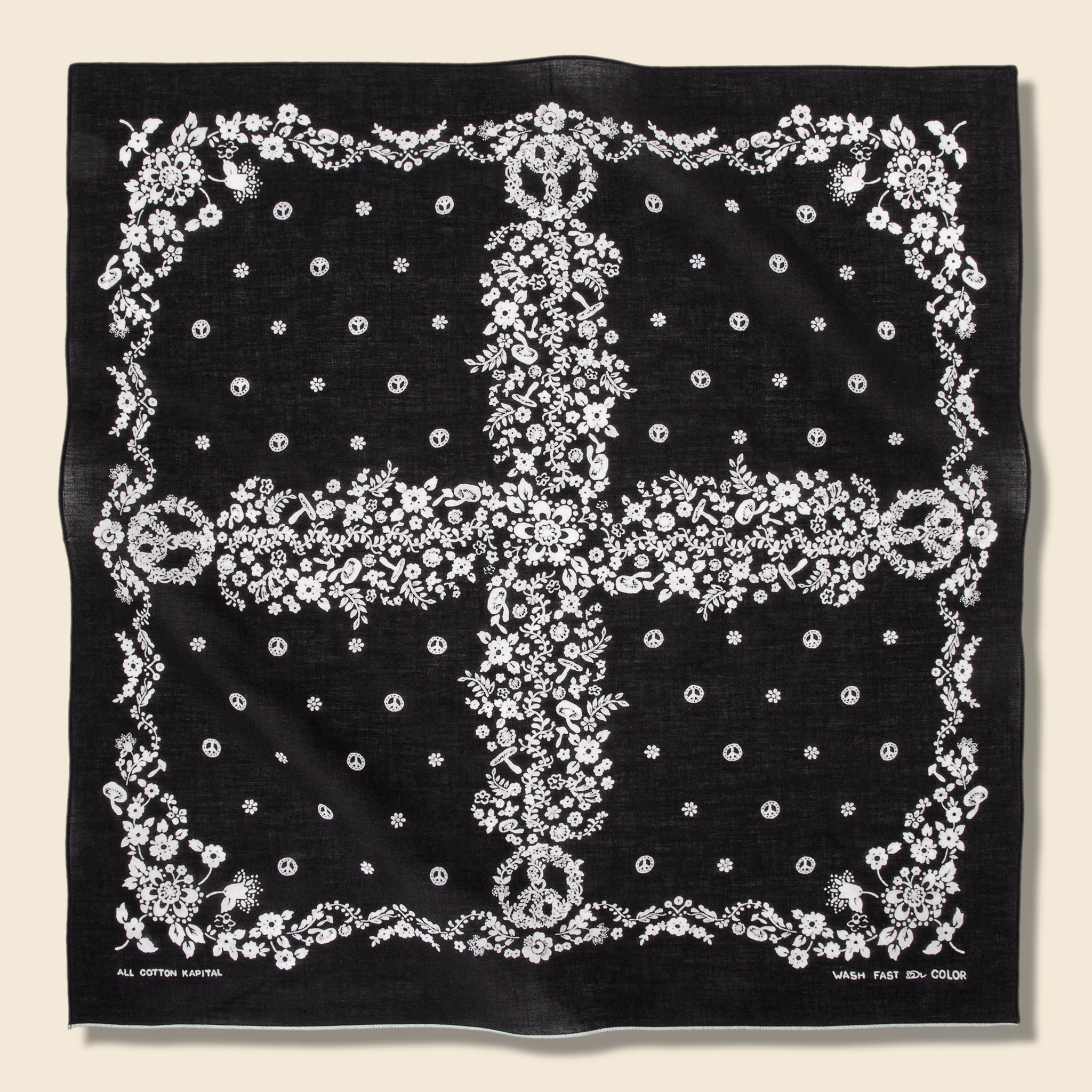 Hippie Selvedge Bandana - Black