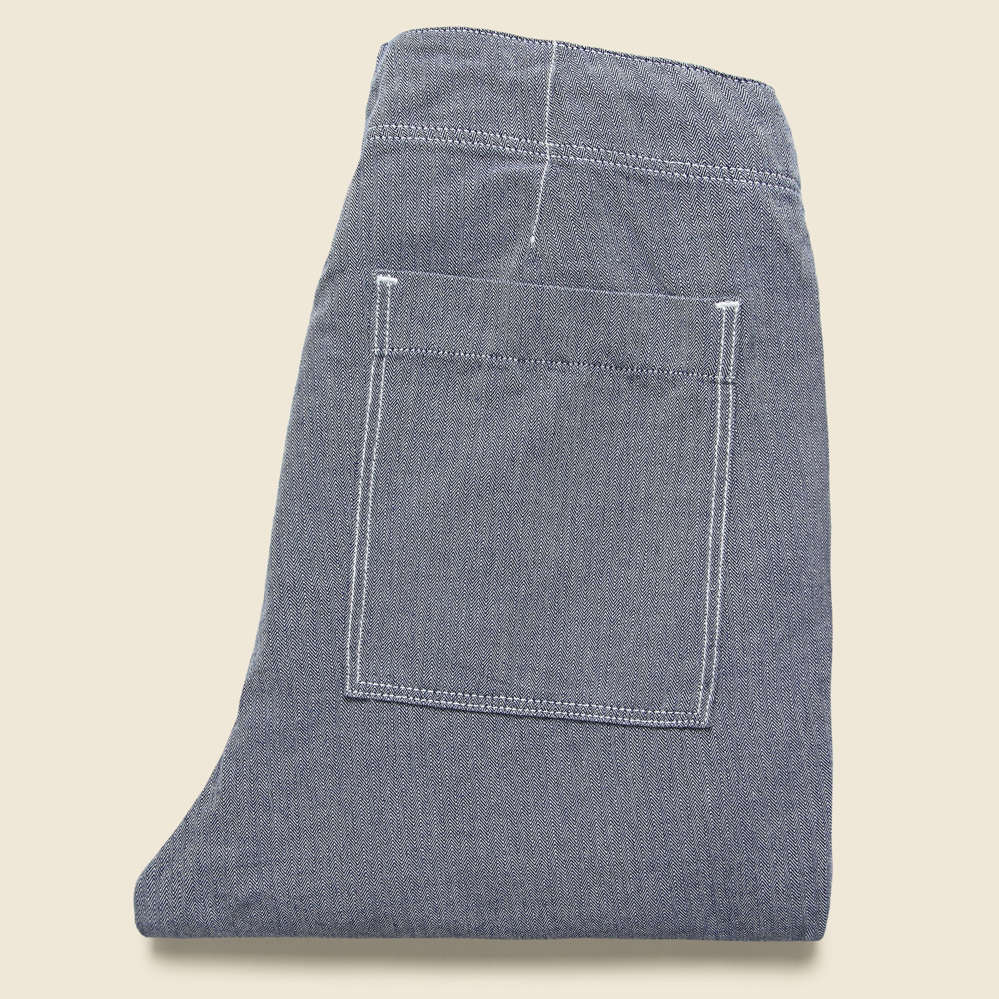 Herringbone Garden Pant - Blue - Image 3