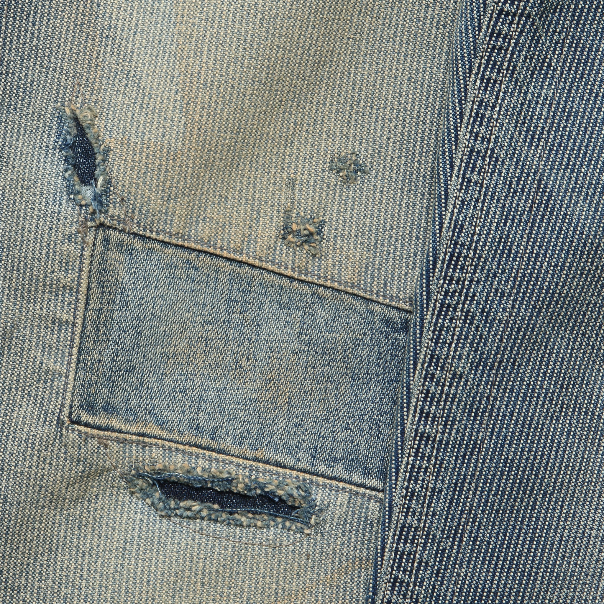 Hopkins Pincheck Carpenter Pant - Repaired Doveton Wash - Image 4