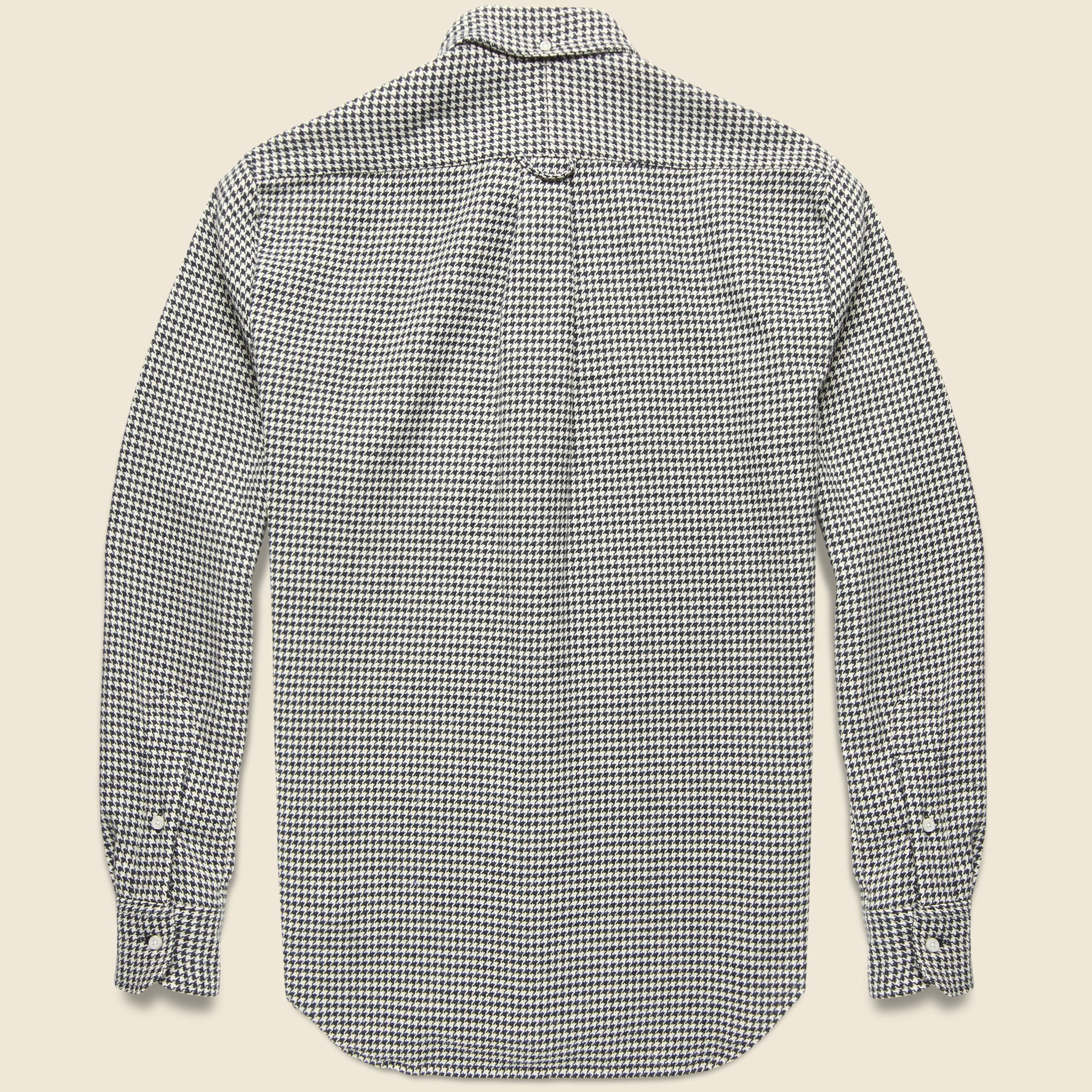 Houndstooth Triple Twist Yarn Shirt - Black - Image 2