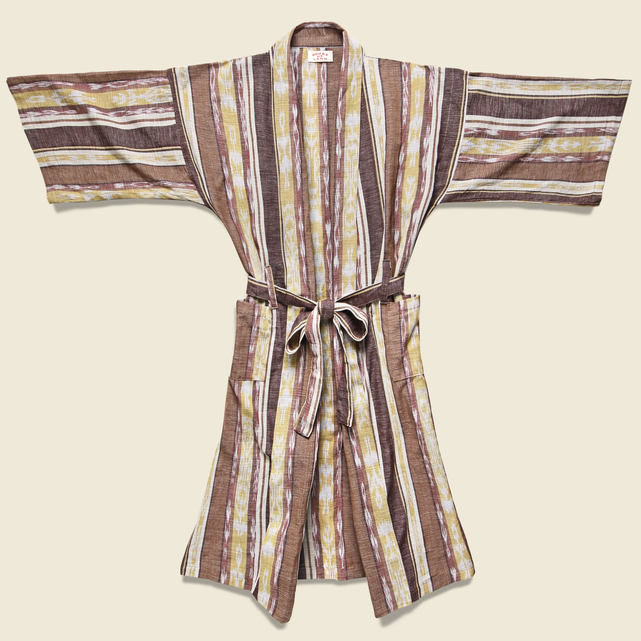 Guatemalan Robe - Brown/Yellow/Cream