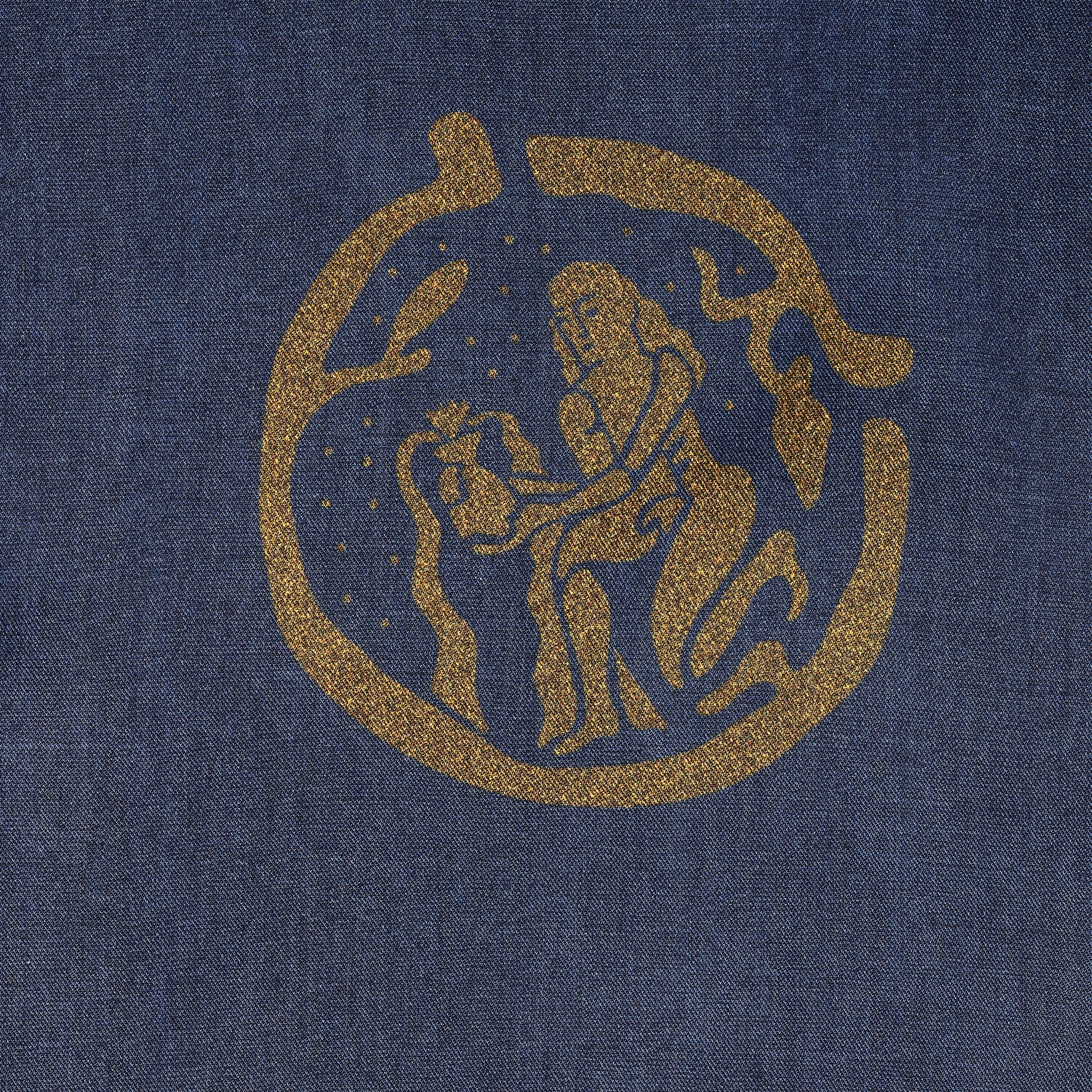 Zodiac Camp Shirt - Navy/Gold - Image 3