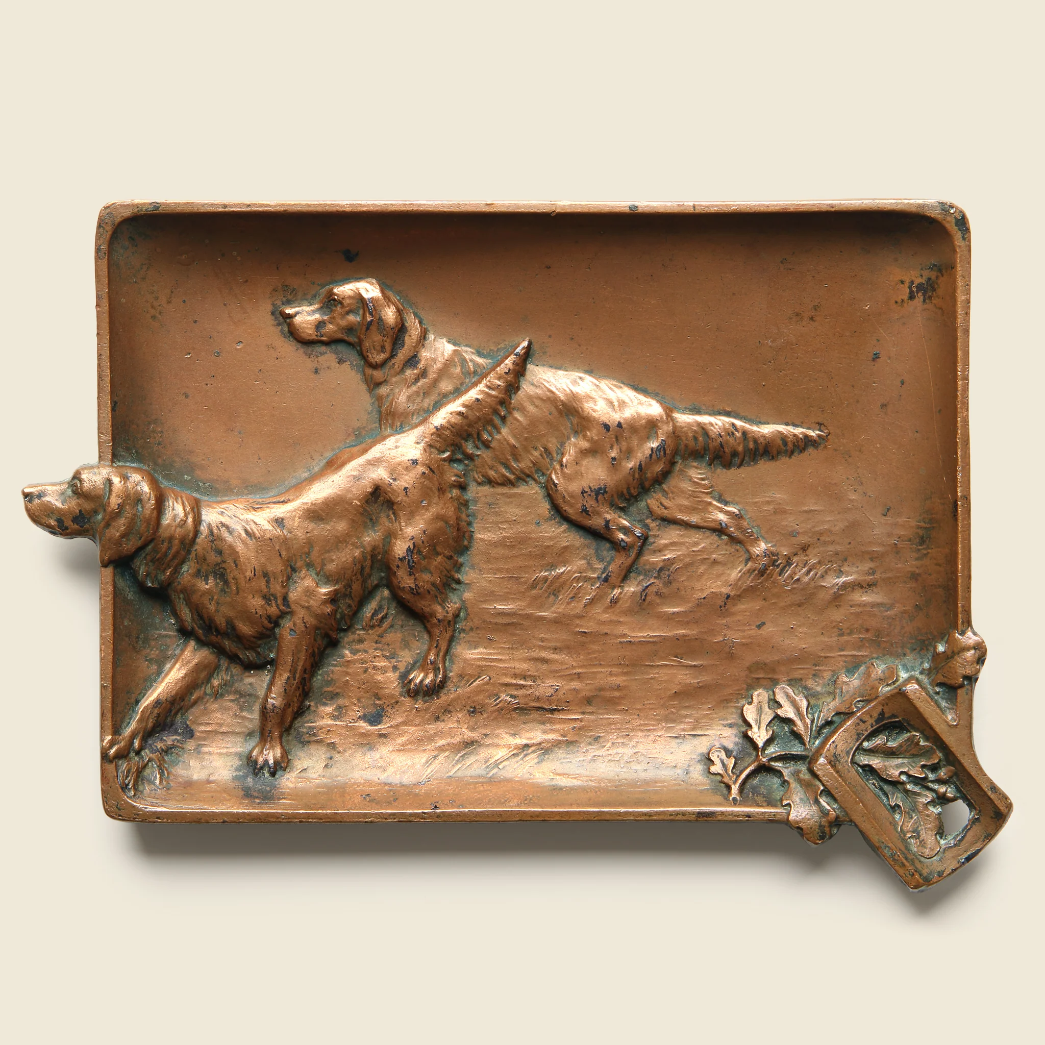 Hunting Dogs Copper Ashtray
