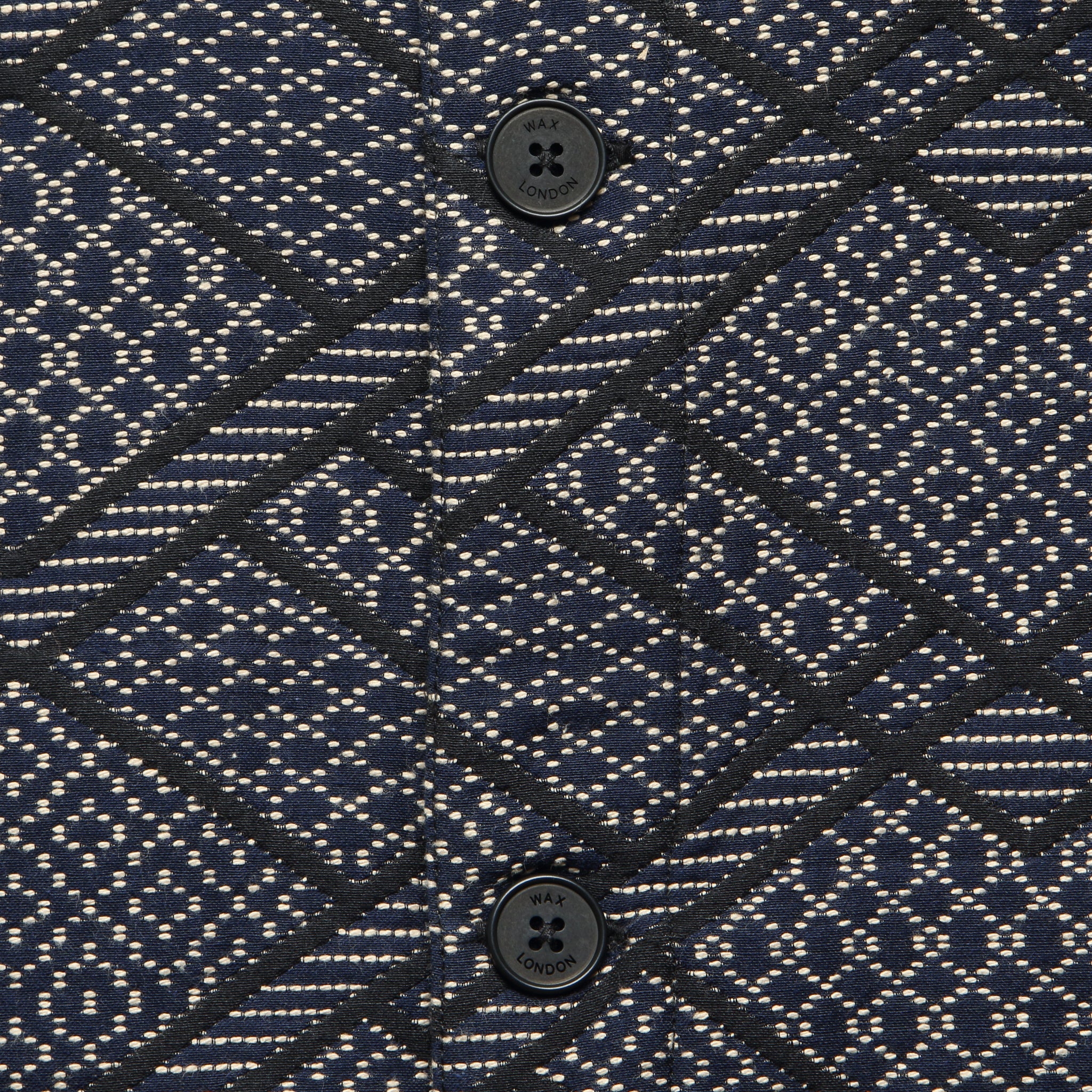 Iggy Jacket - Diamond Stitch Jacquard Navy - Image 3