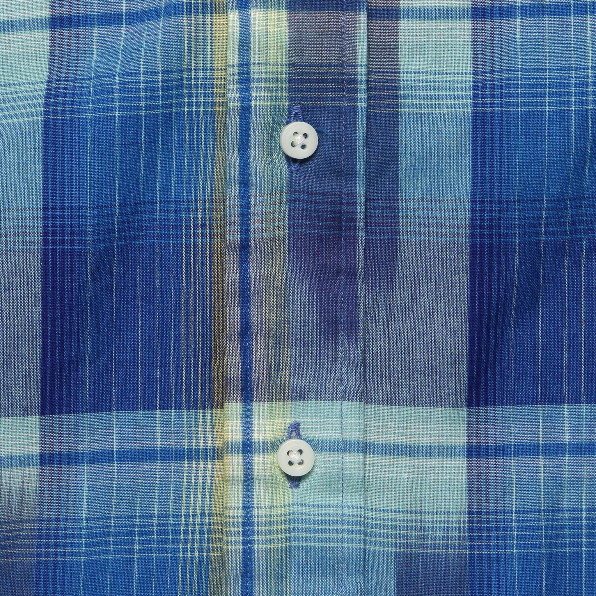Ikat Madras Shirt - Blue - Image 3