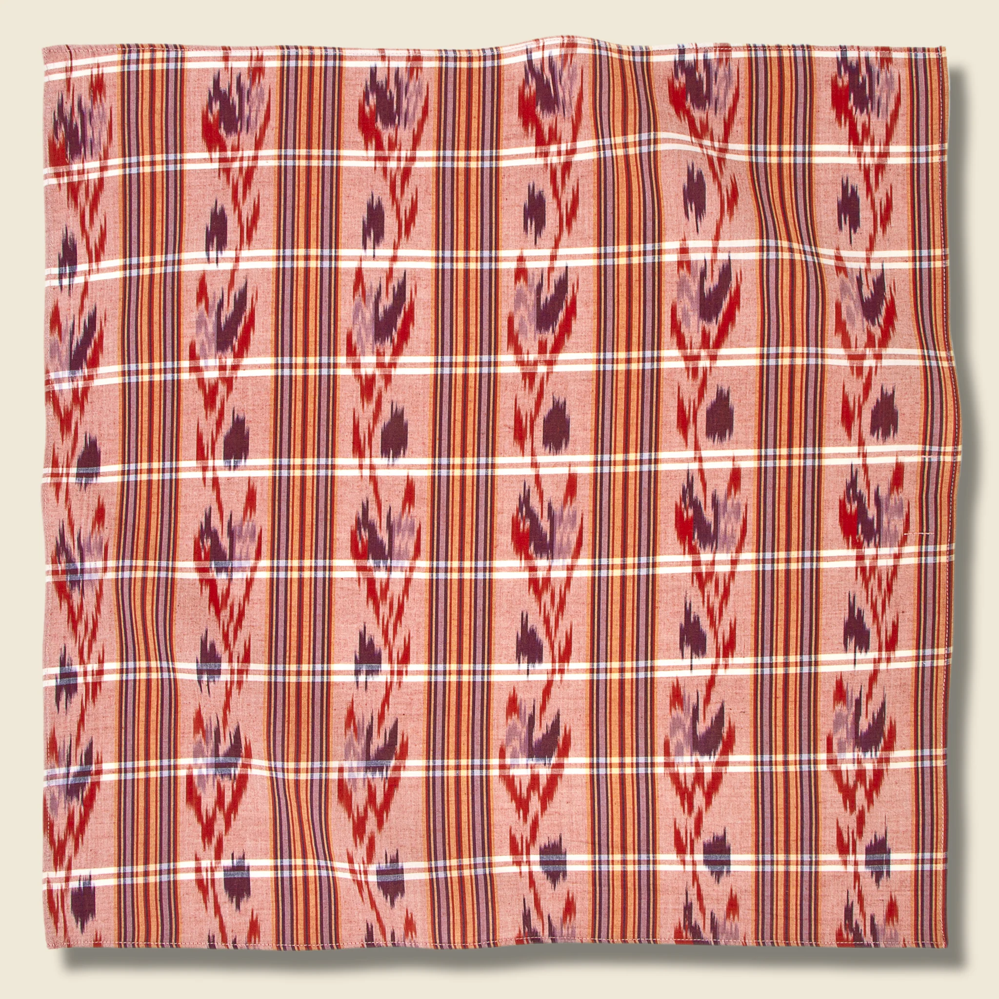 Ikat Plaid Bandana  - Pink/Purple