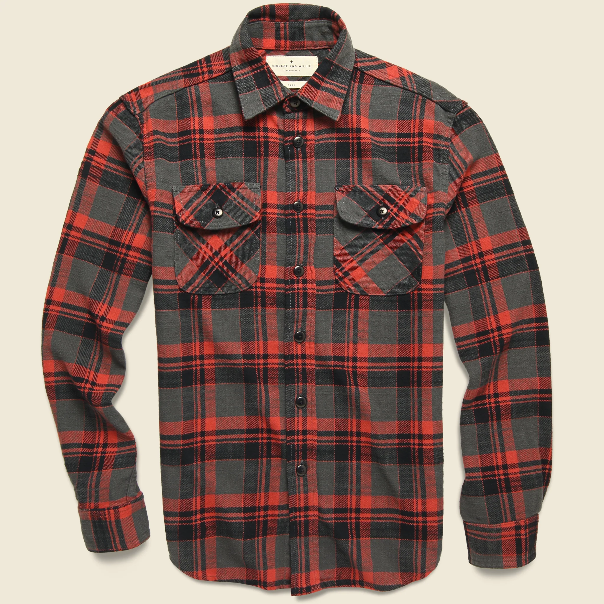 Earl Flannel - Caldera Red Plaid