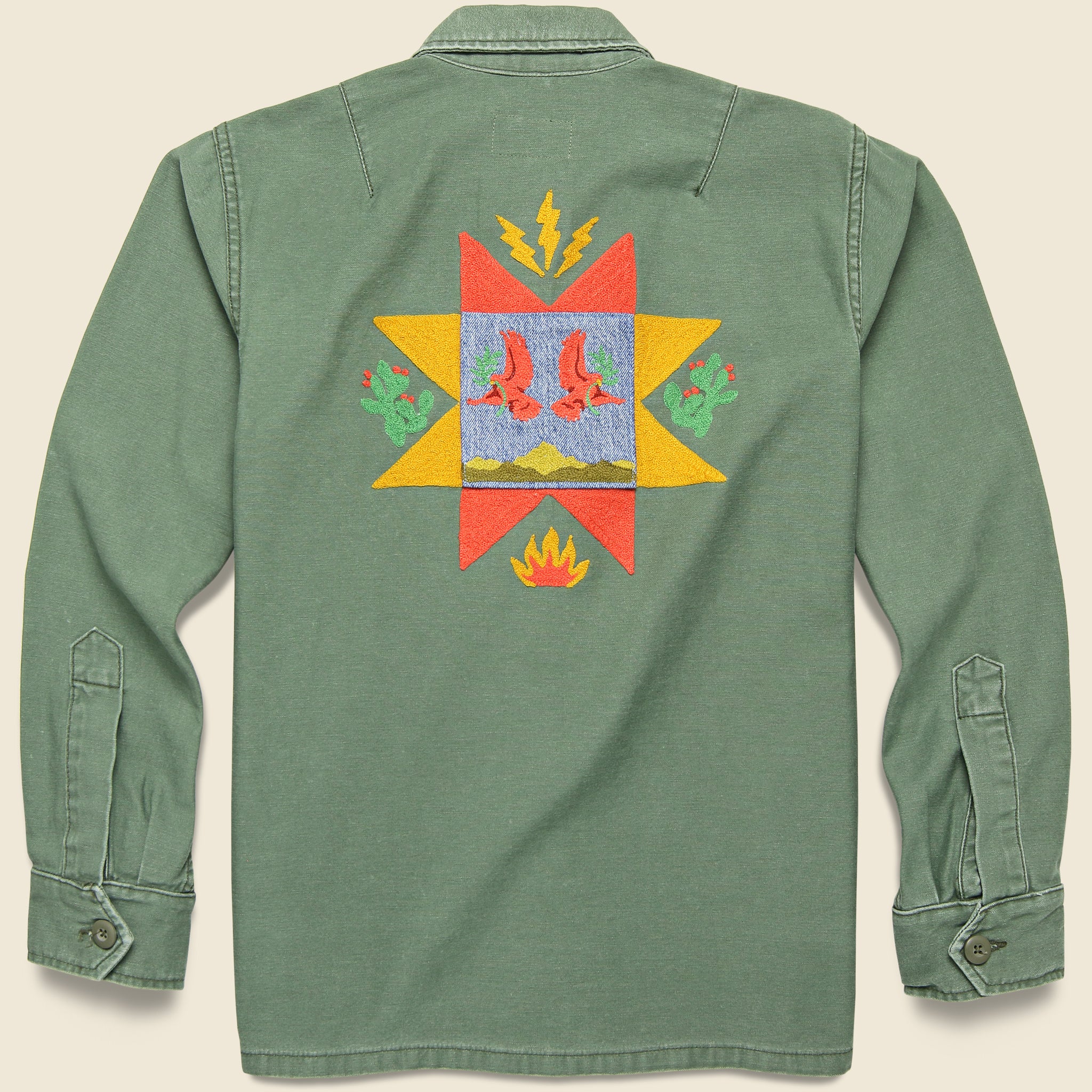 Military Shirt Jacket - Quilt Squares