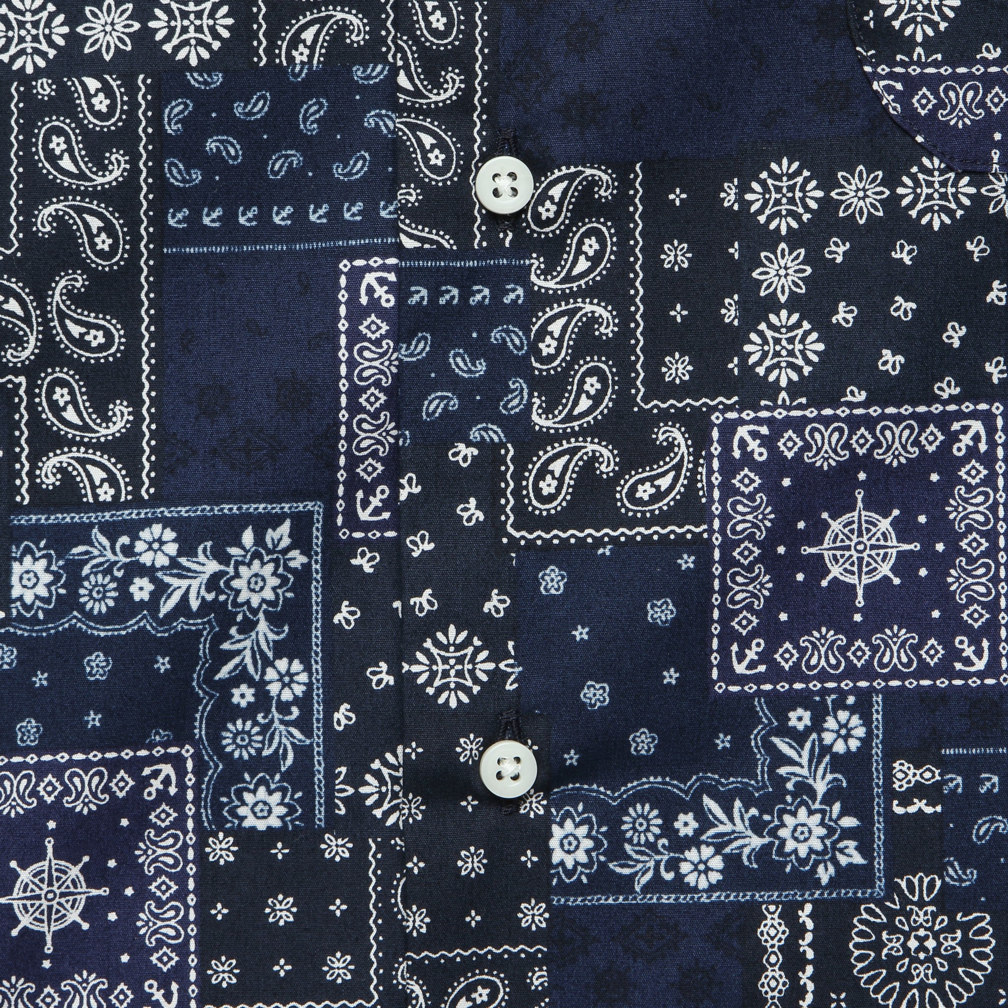 Indigo Bandana Camp Shirt - Indigo - Image 3