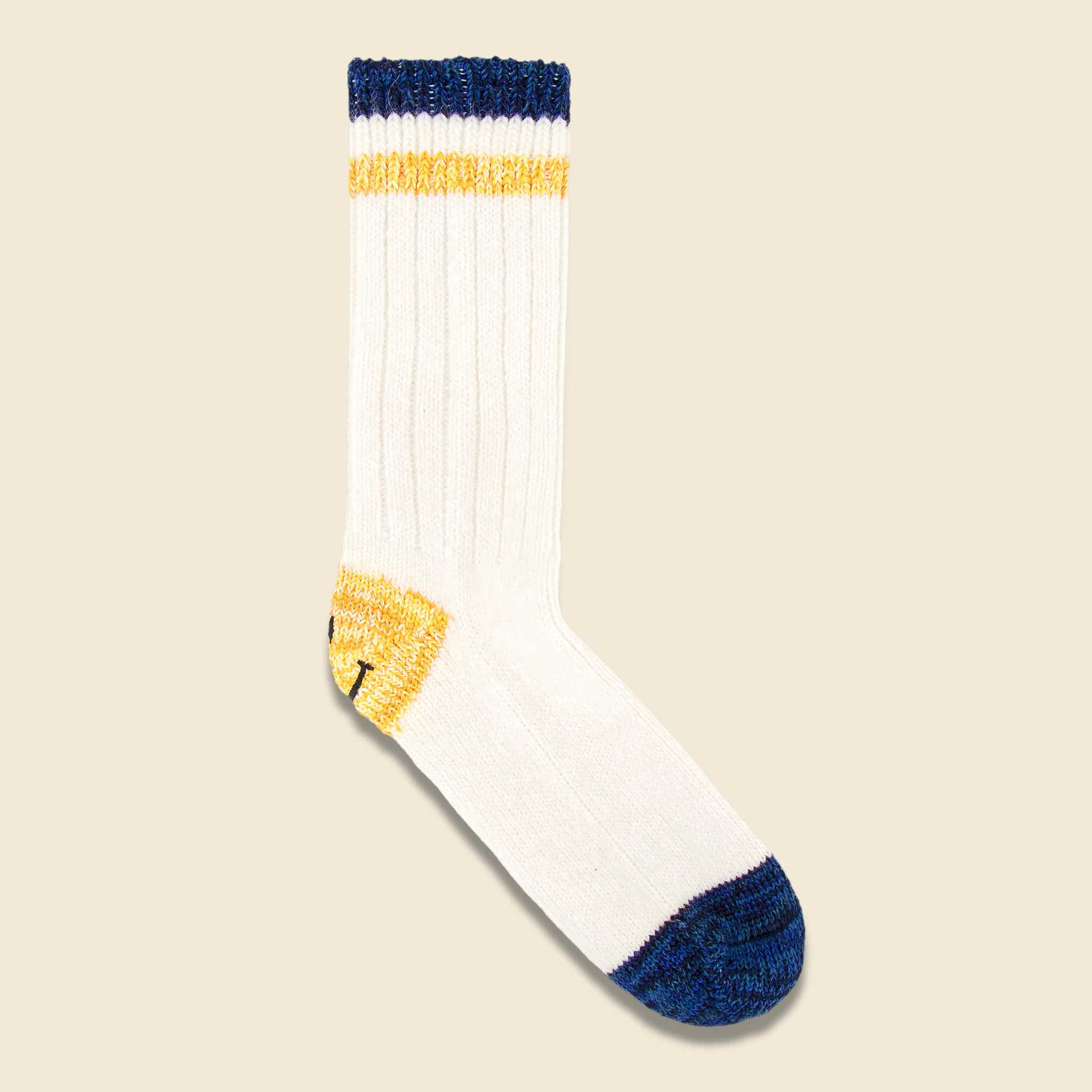 Ivy Smiley 72 Yarns Wool Socks - White