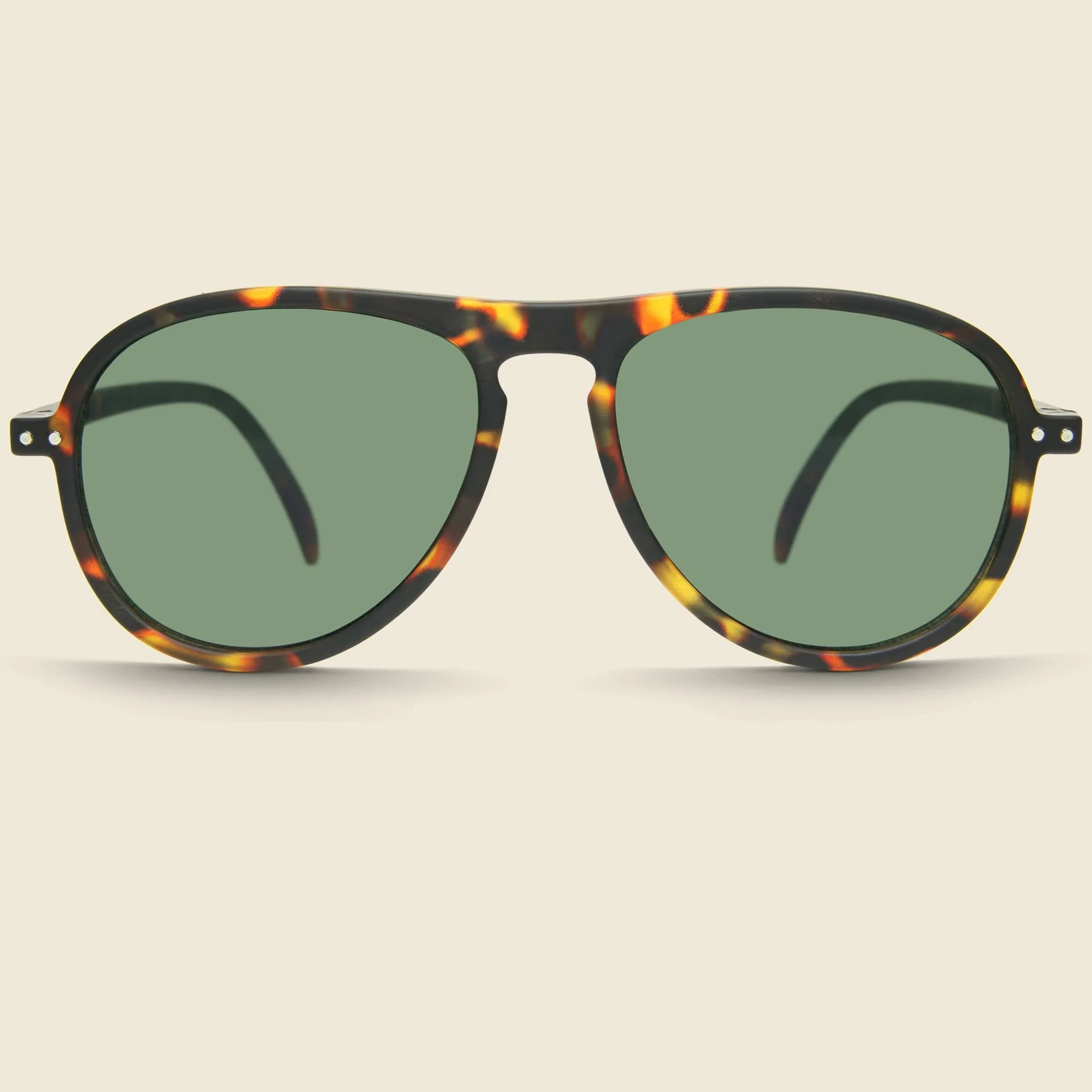 The Aviator #I - Tortoise/Green Lens