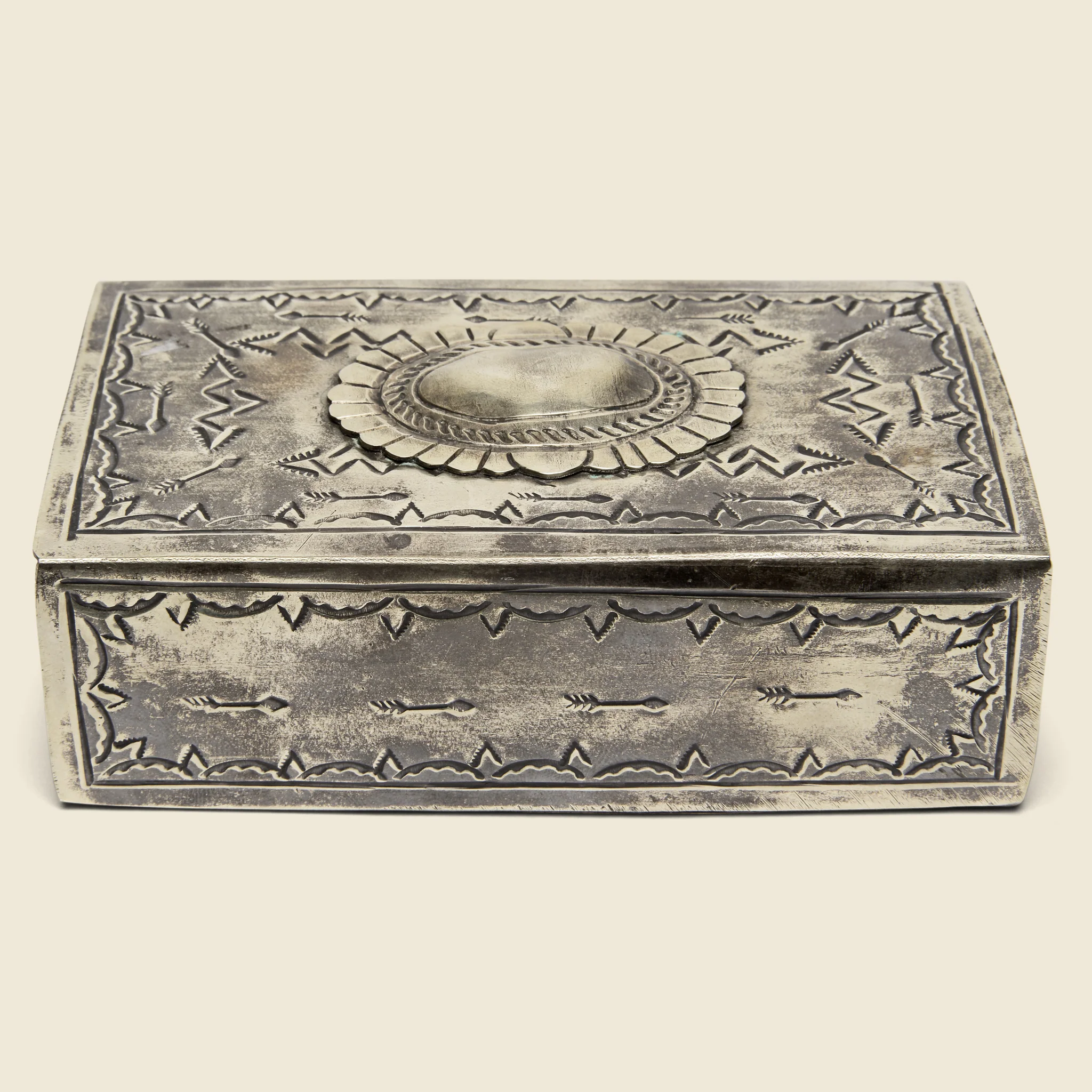 Large Stamped Matchbox Cover - Silver - Image 4