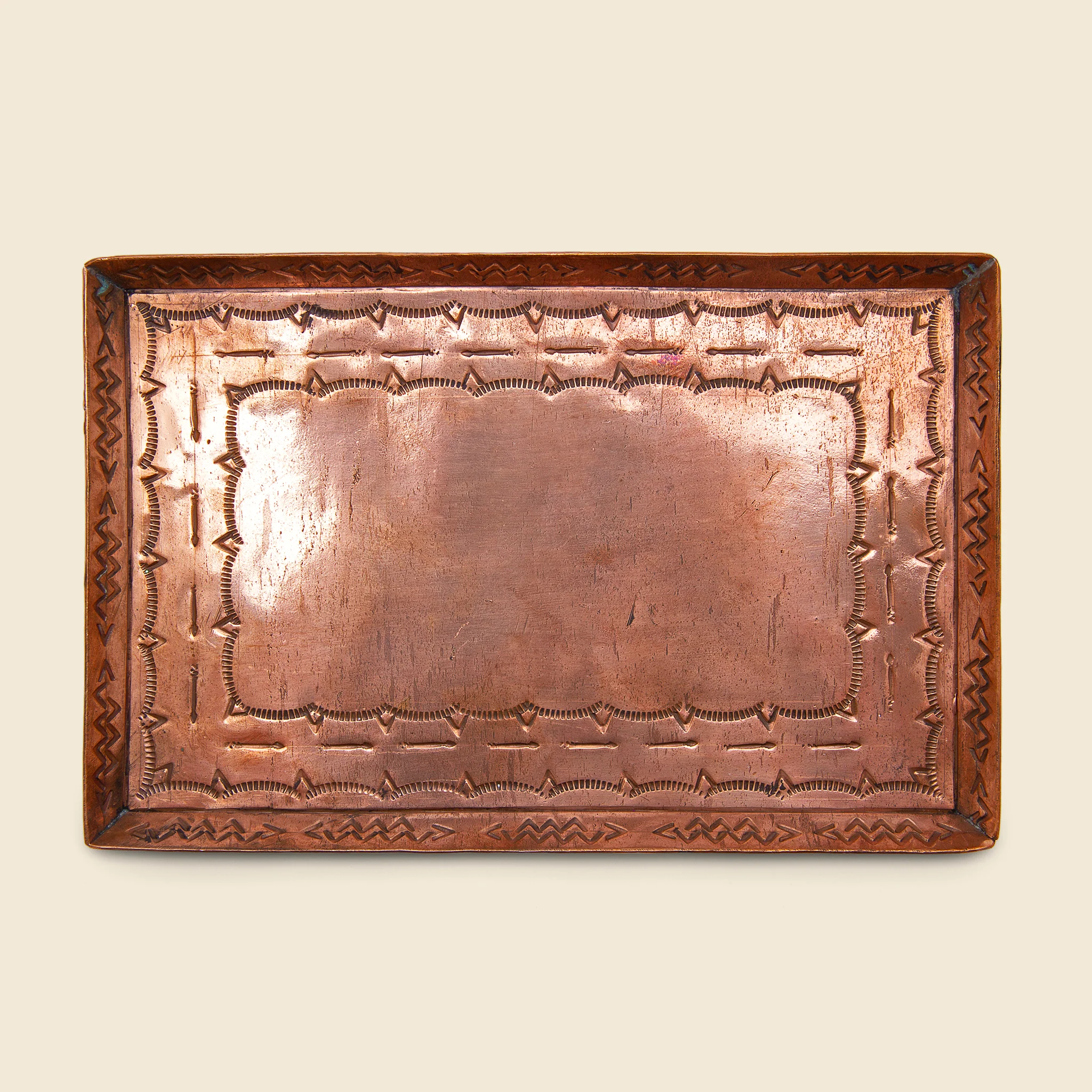 Medium Stamped Tray - Copper