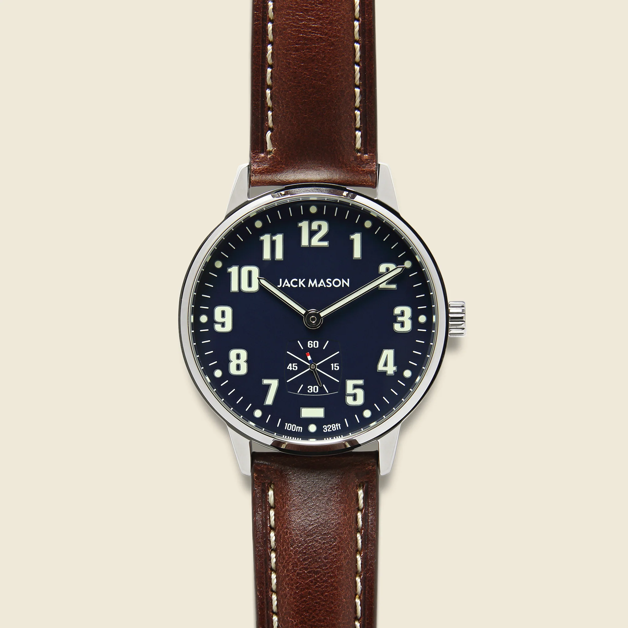Field Camp Watch 38mm - Navy/Brown Leather