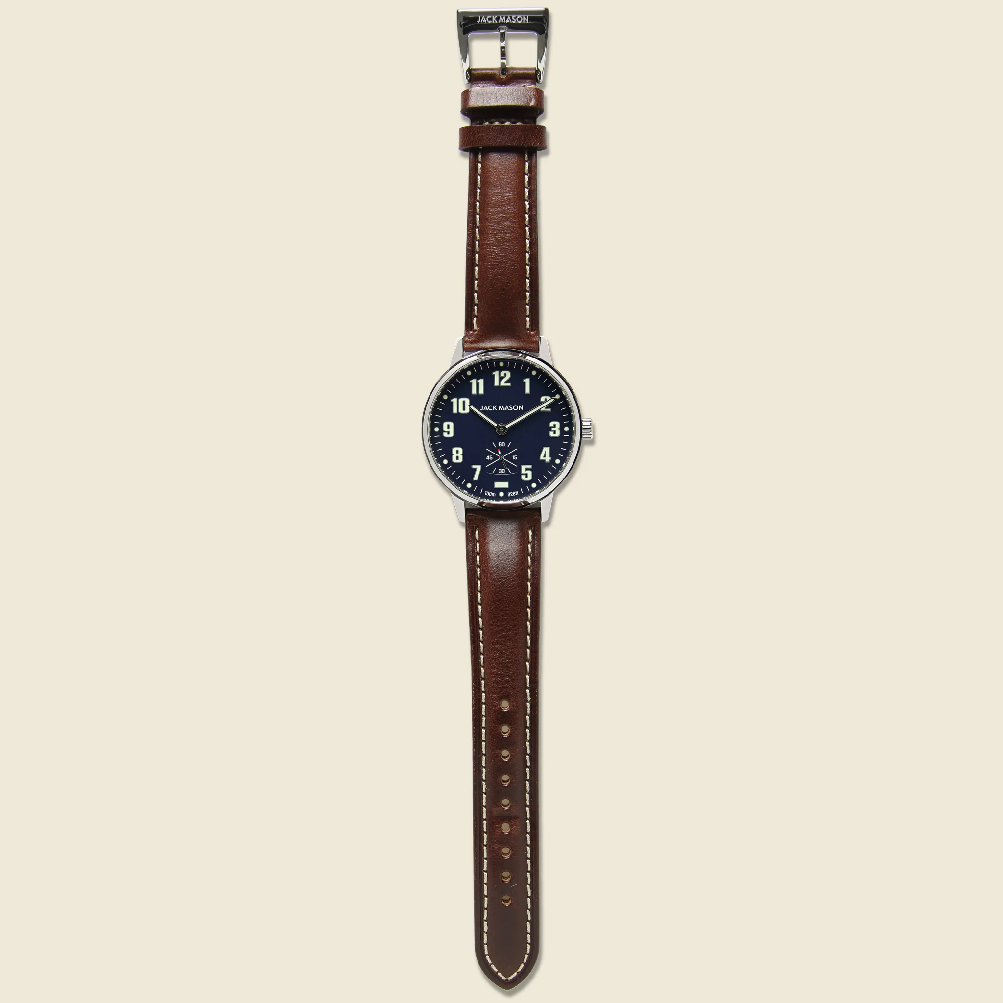 Field Camp Watch 38mm - Navy/Brown Leather - Image 2
