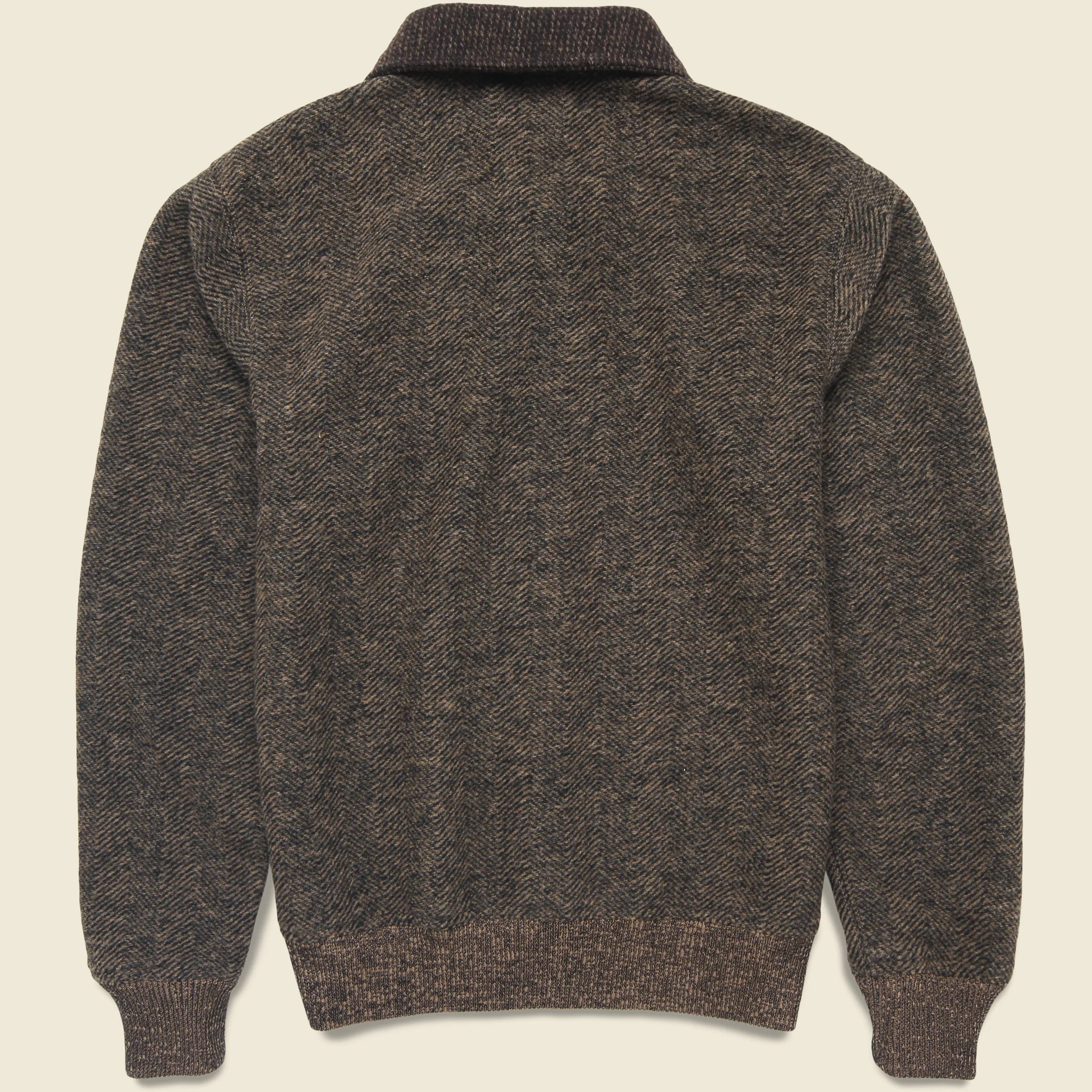 Jacquard Angus Cardigan - Brown - Image 3