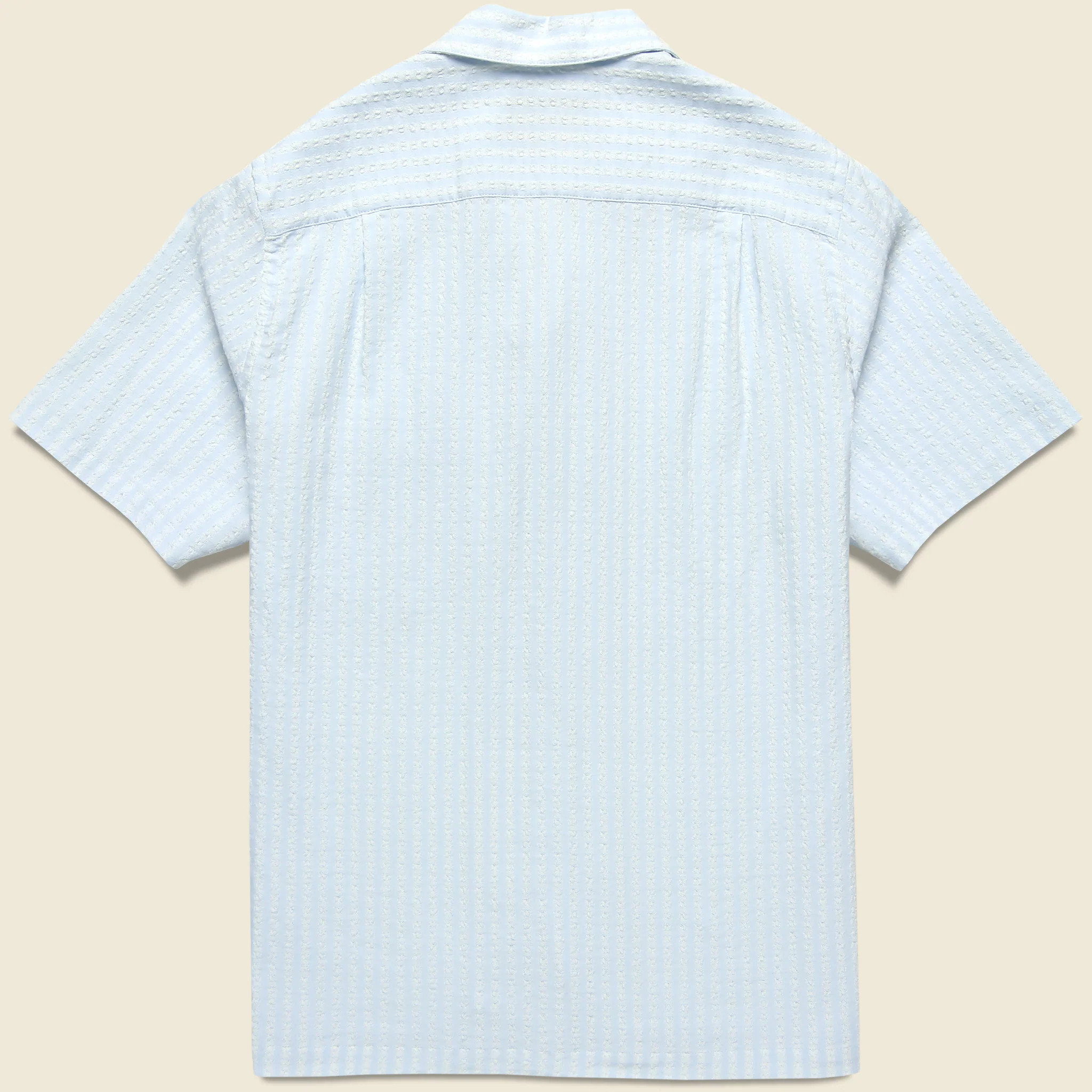 Jacquard Chambray Camp Shirt - Blue - Image 2