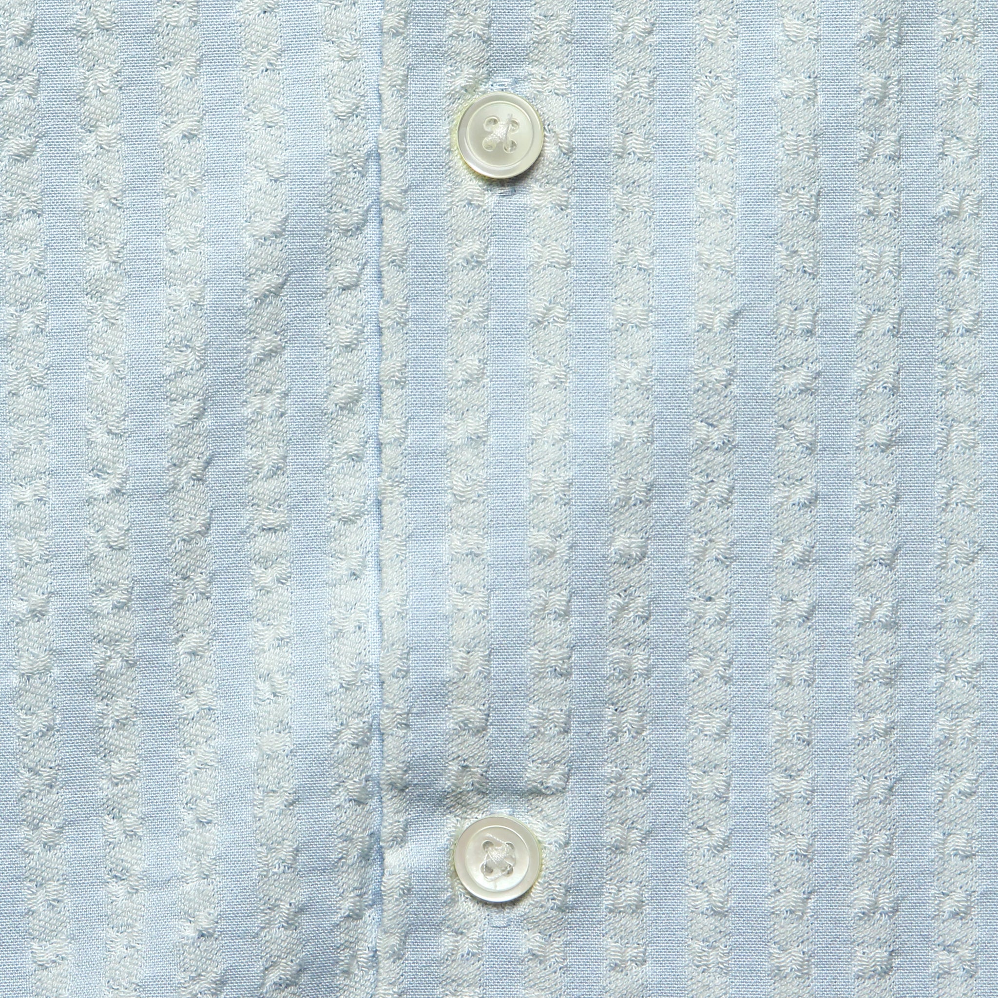 Jacquard Chambray Camp Shirt - Blue - Image 3