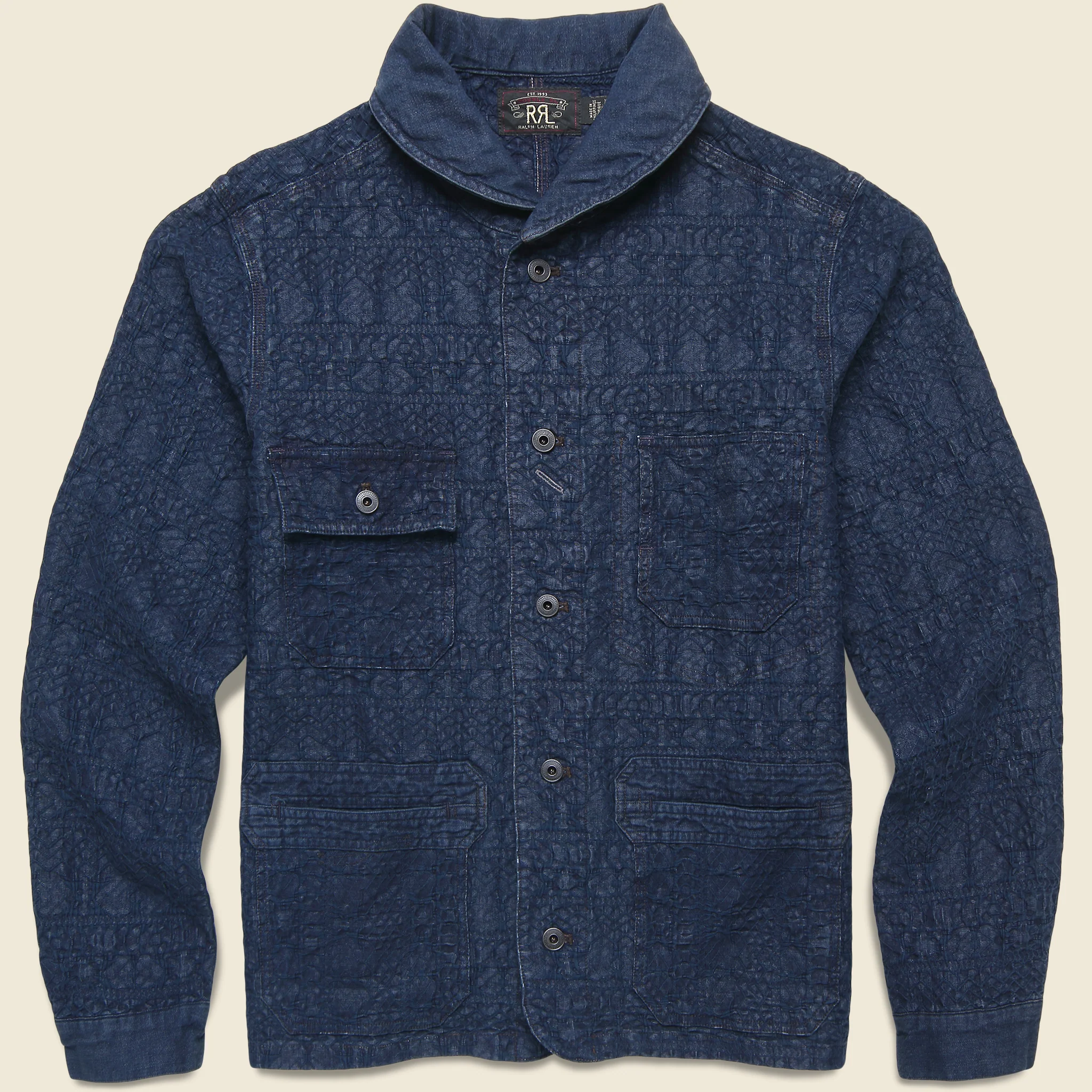 Jacquard Deck Overshirt - Indigo