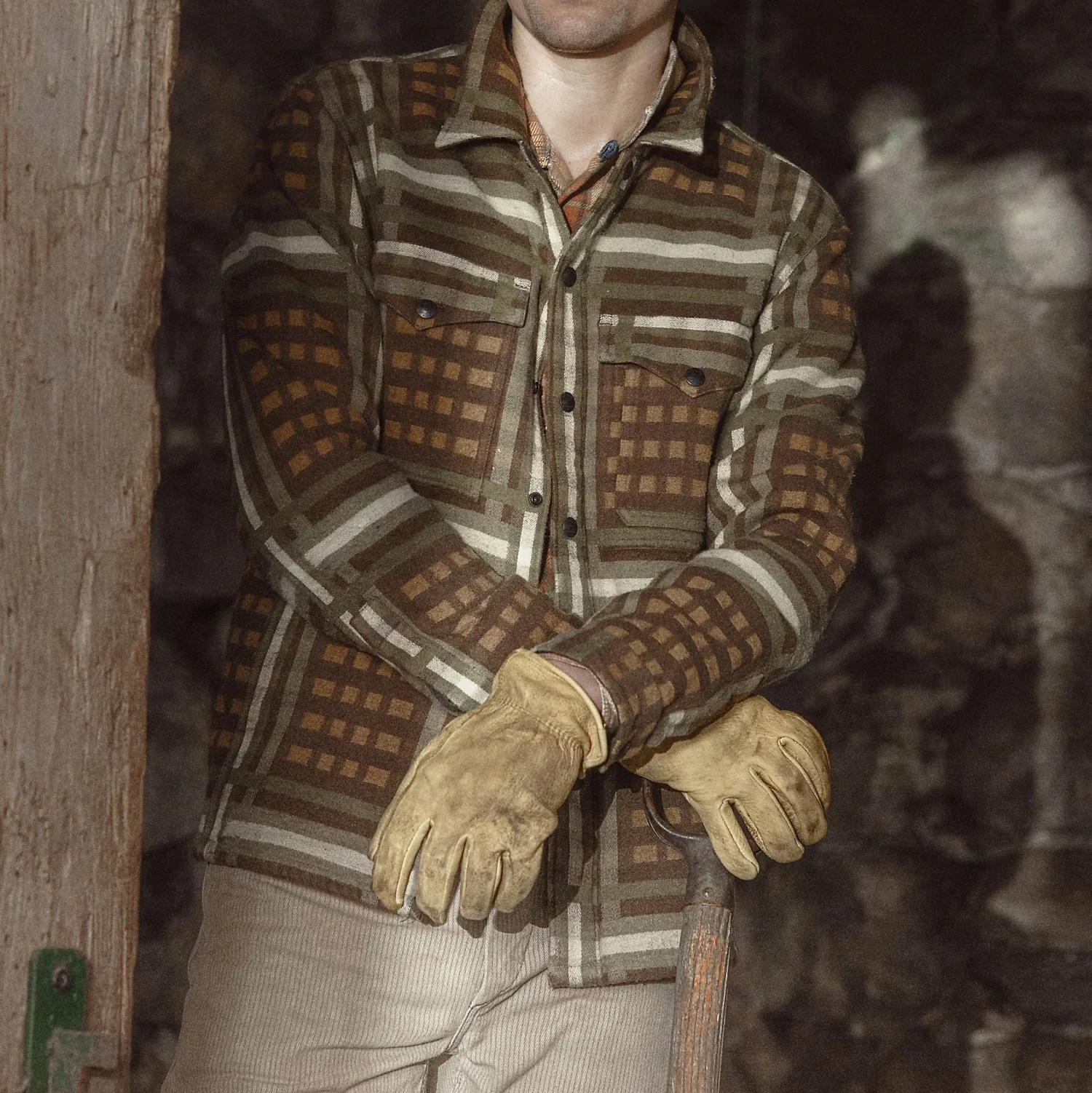 Jacquard Nelson Overshirt - Brown - Image 2