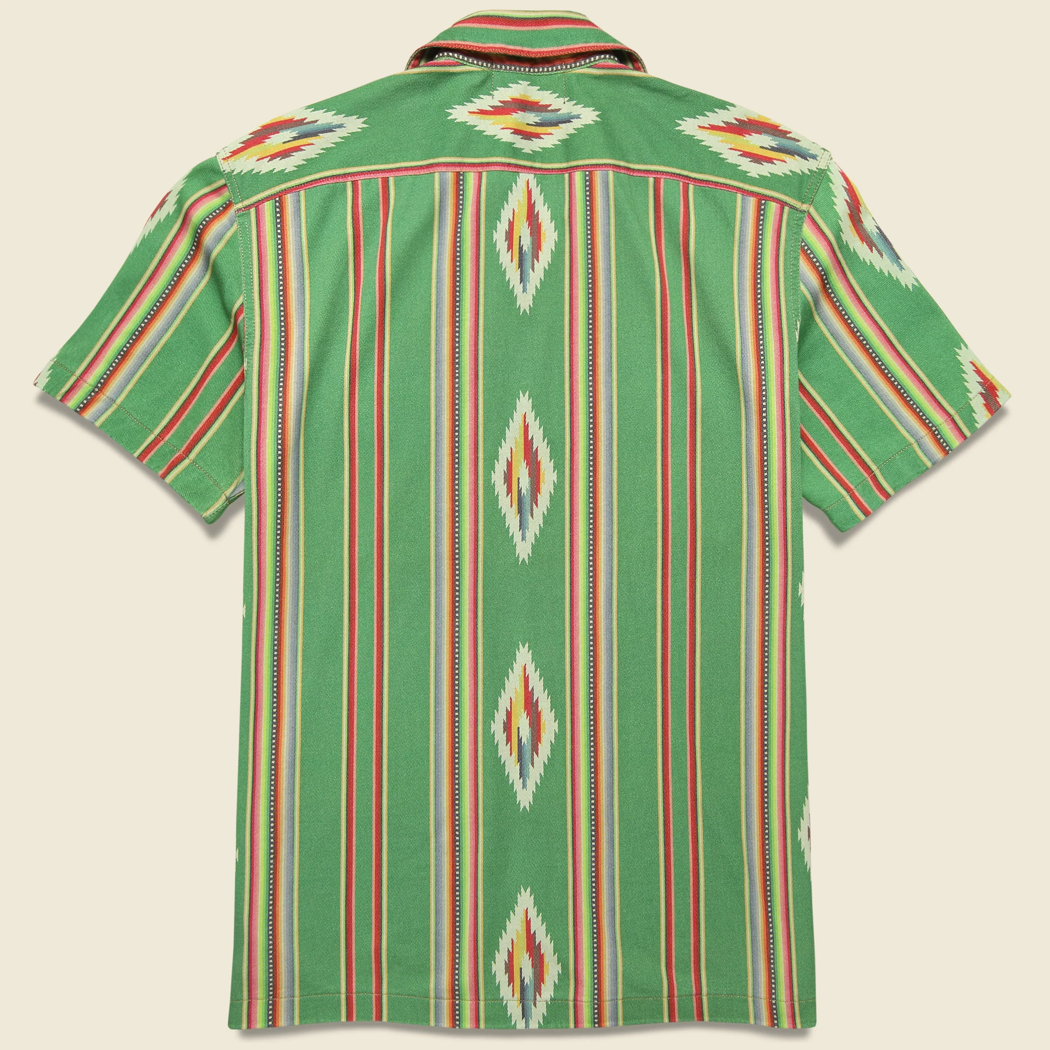 Durango Knit Camp Shirt - Green/Red/Cream/Multi - Image 2
