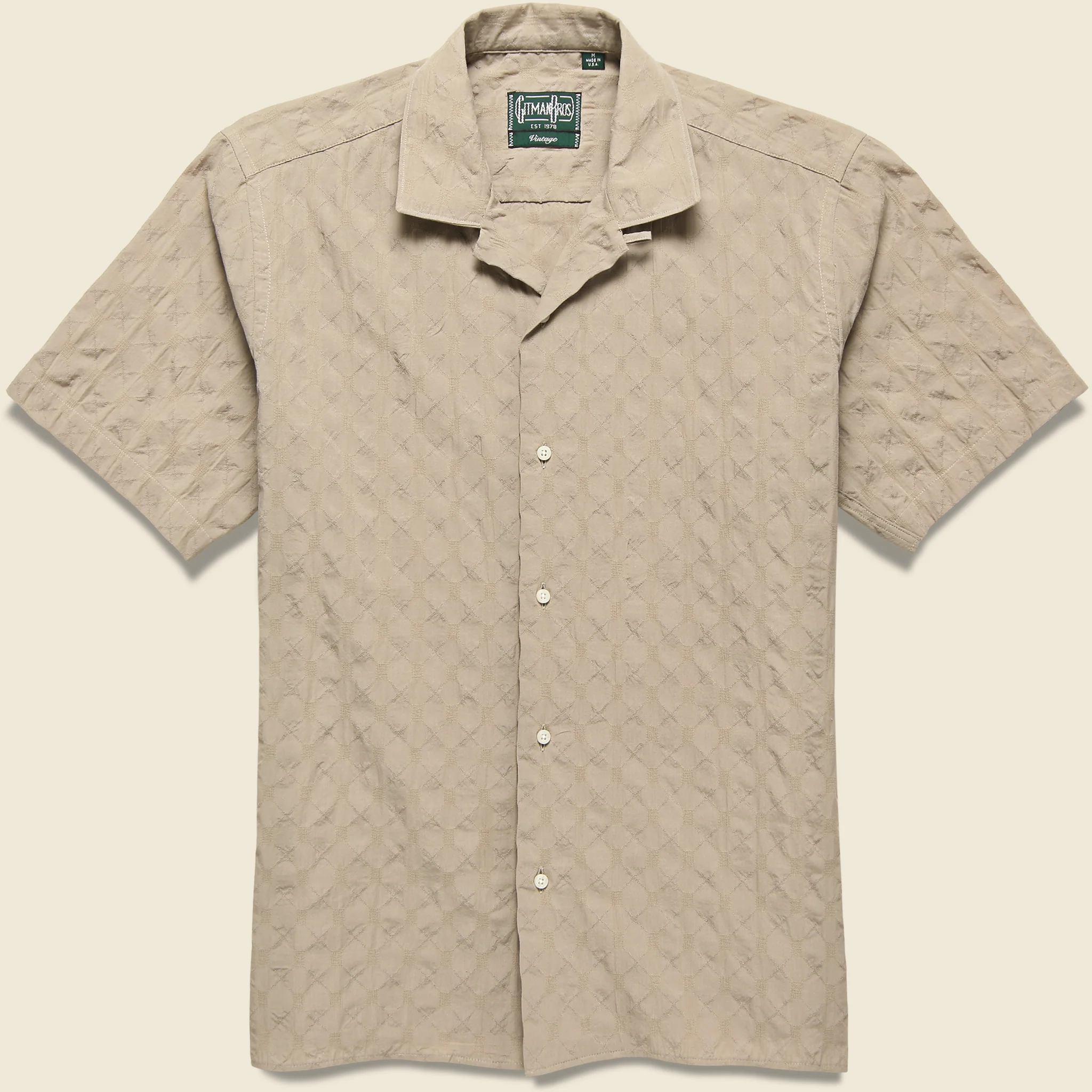 Japanese Ripple Jacquard Shirt - Tan