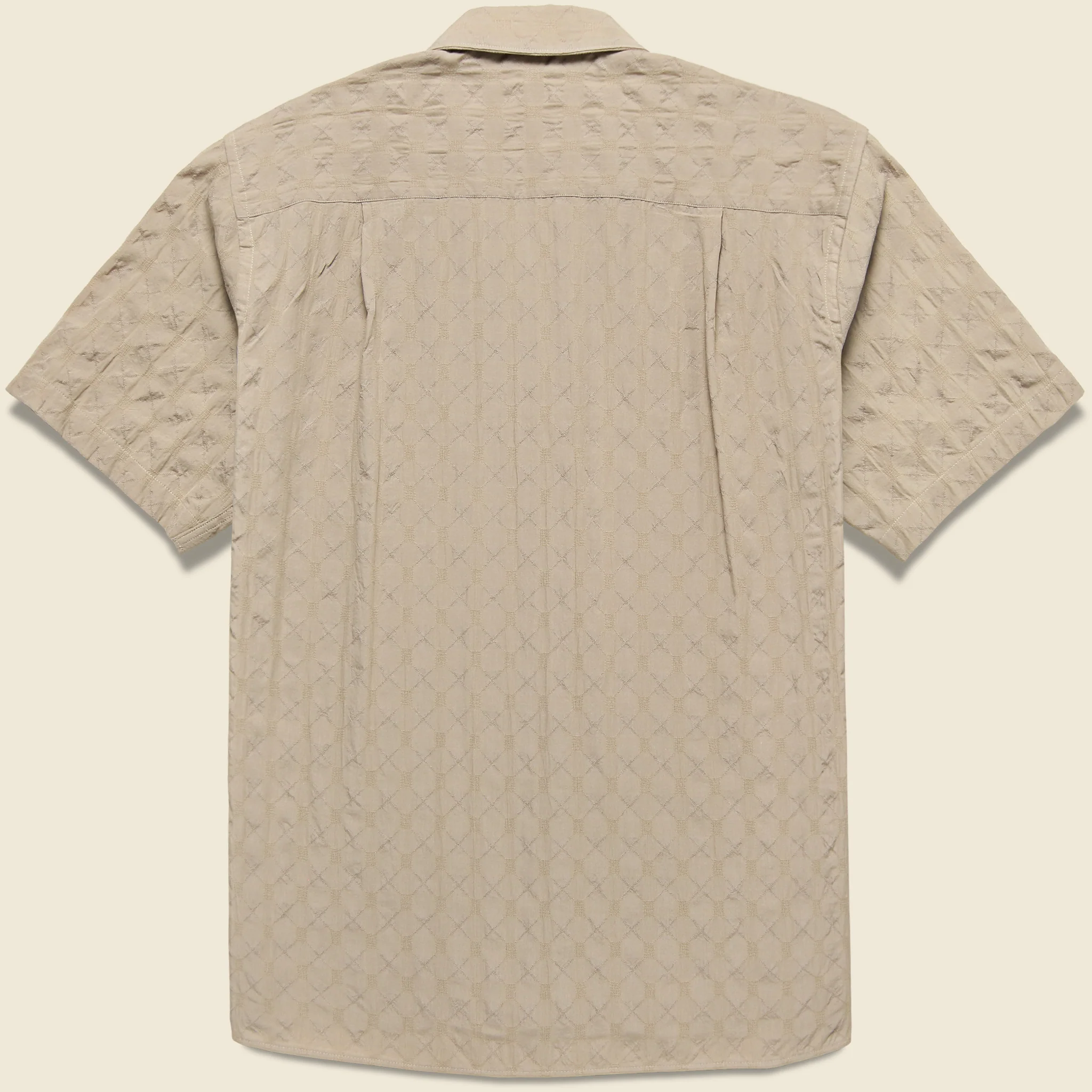 Japanese Ripple Jacquard Shirt - Tan - Image 2