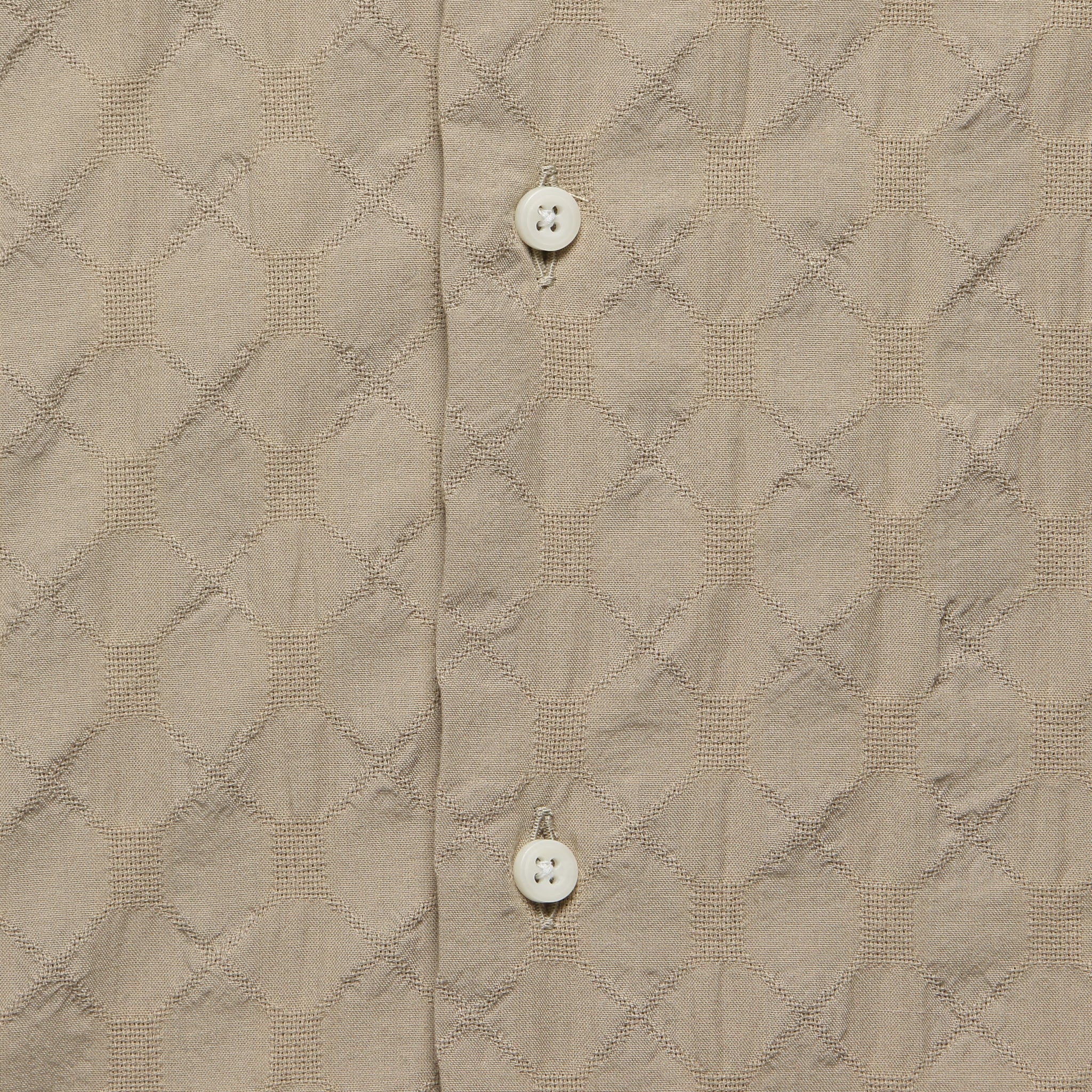 Japanese Ripple Jacquard Shirt - Tan - Image 3