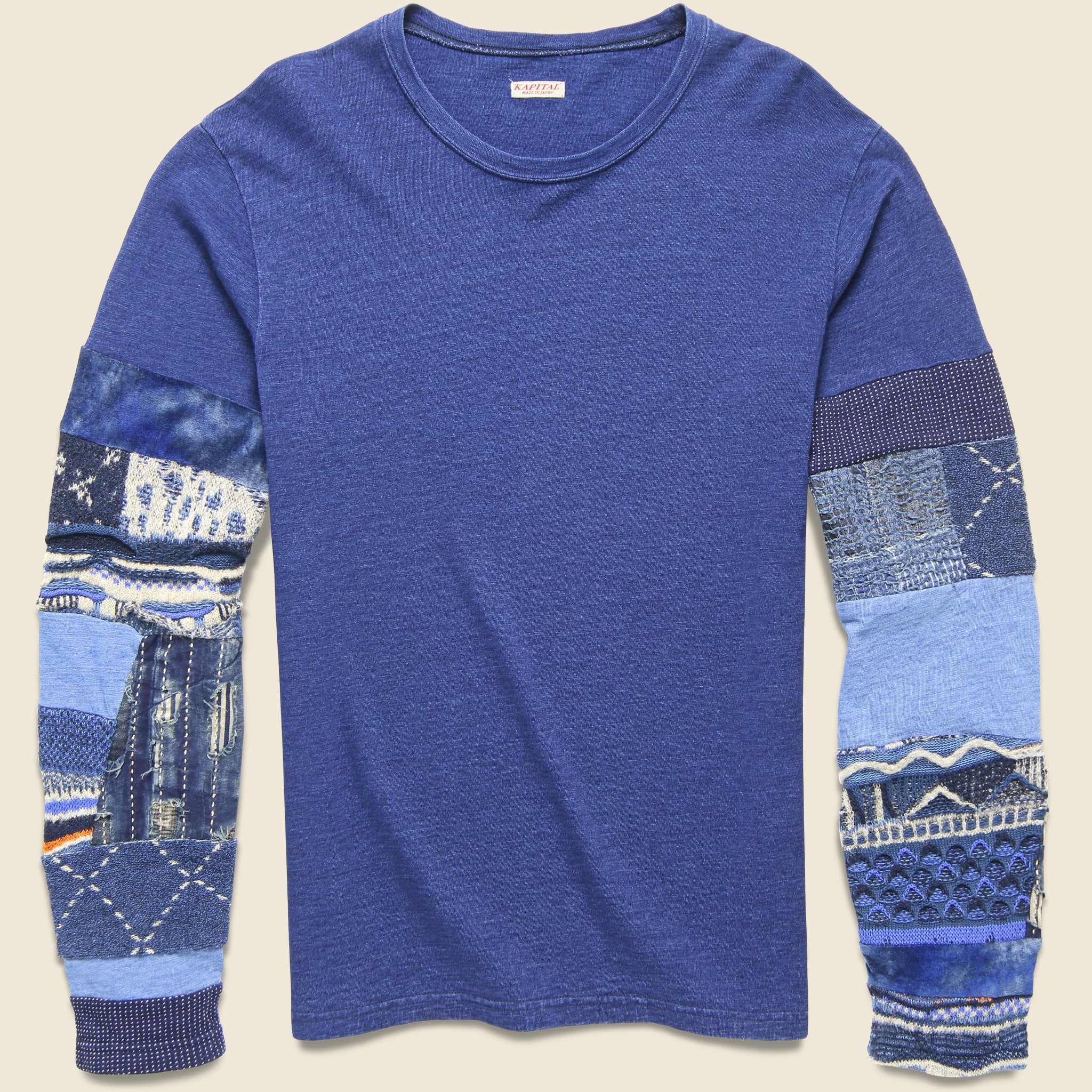 Jersey Hippie Tee (Boro Nomad Patch) - Indigo