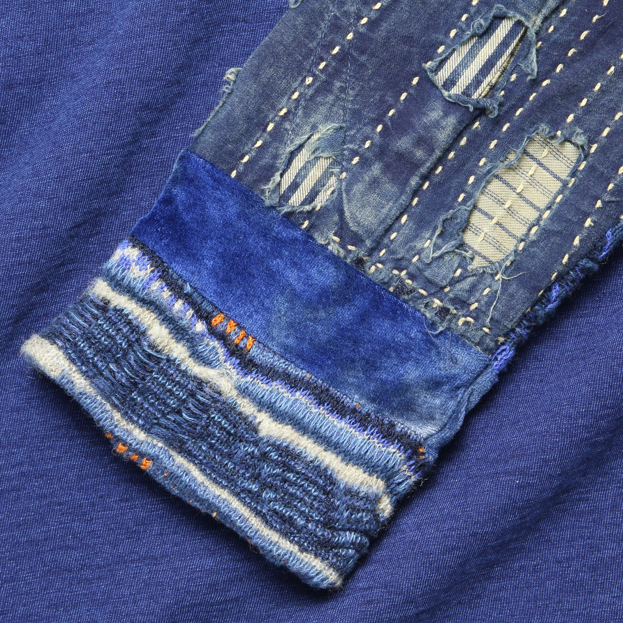 Jersey Hippie Tee (Boro Nomad Patch) - Indigo - Image 3