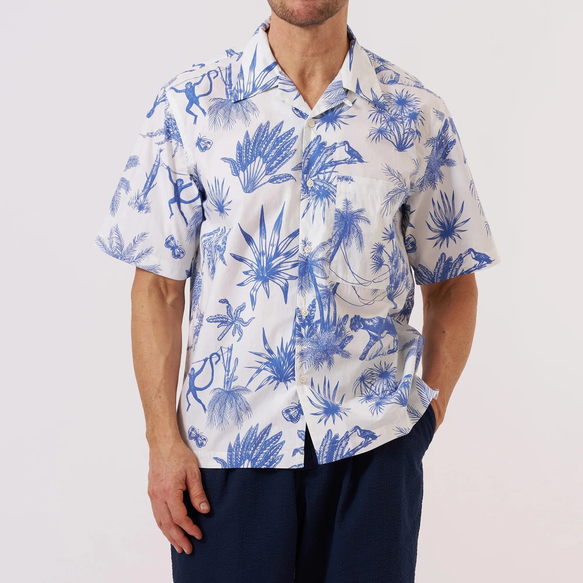 Jungle Toile Camp Shirt - White - Image 2