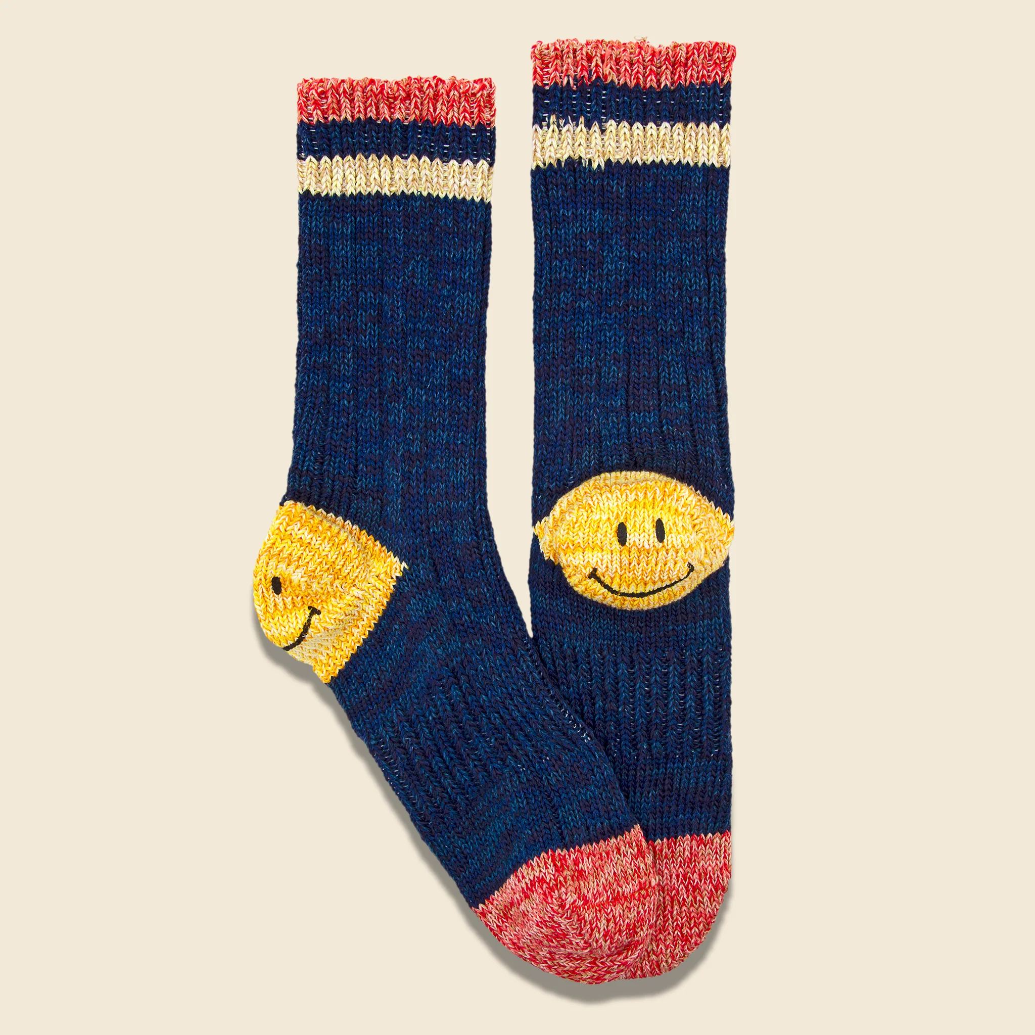 64 Yarns Ivy Smile Heel Hold Socks - Navy - Image 3