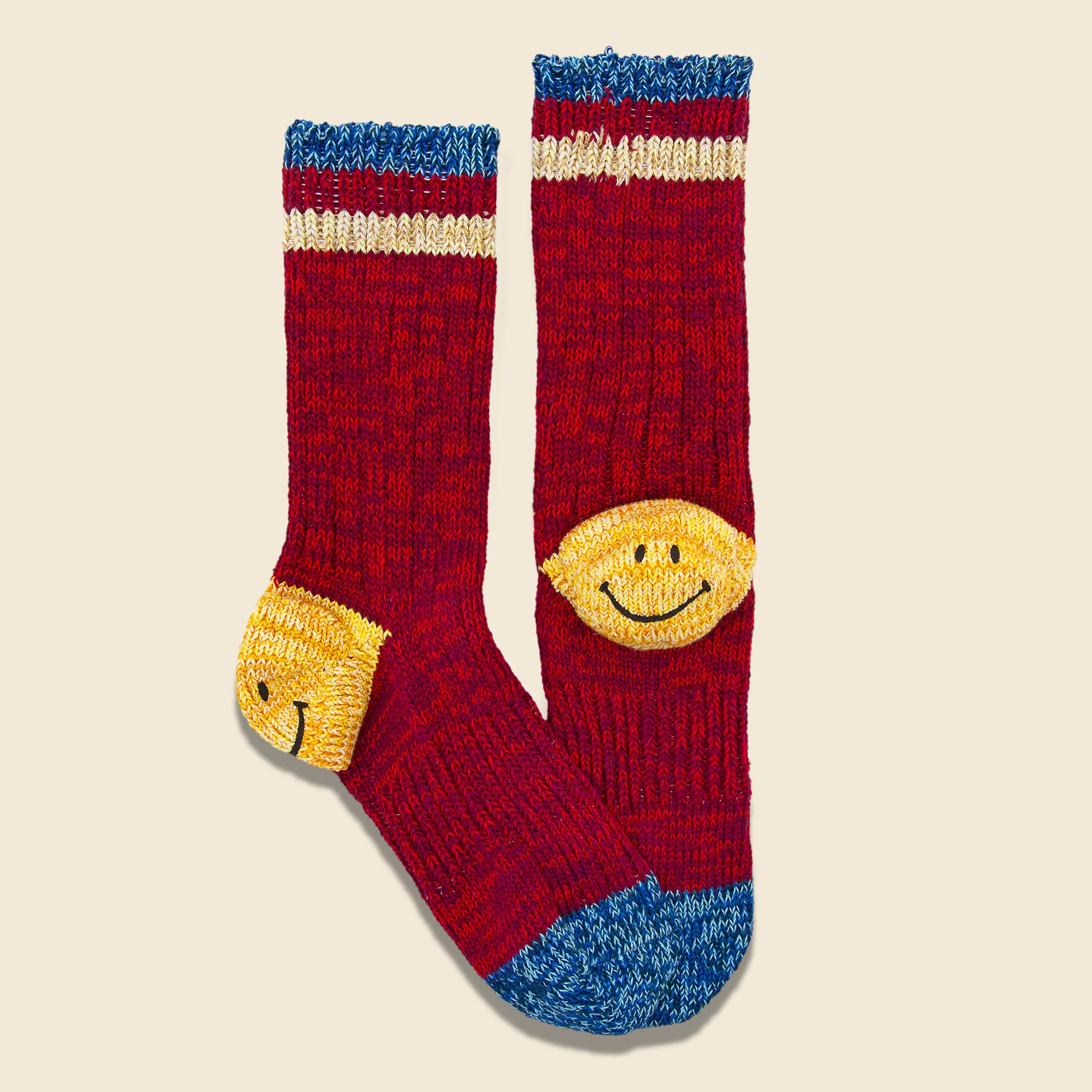 64 Yarns Ivy Smile Heel Hold Socks - Red - Image 3