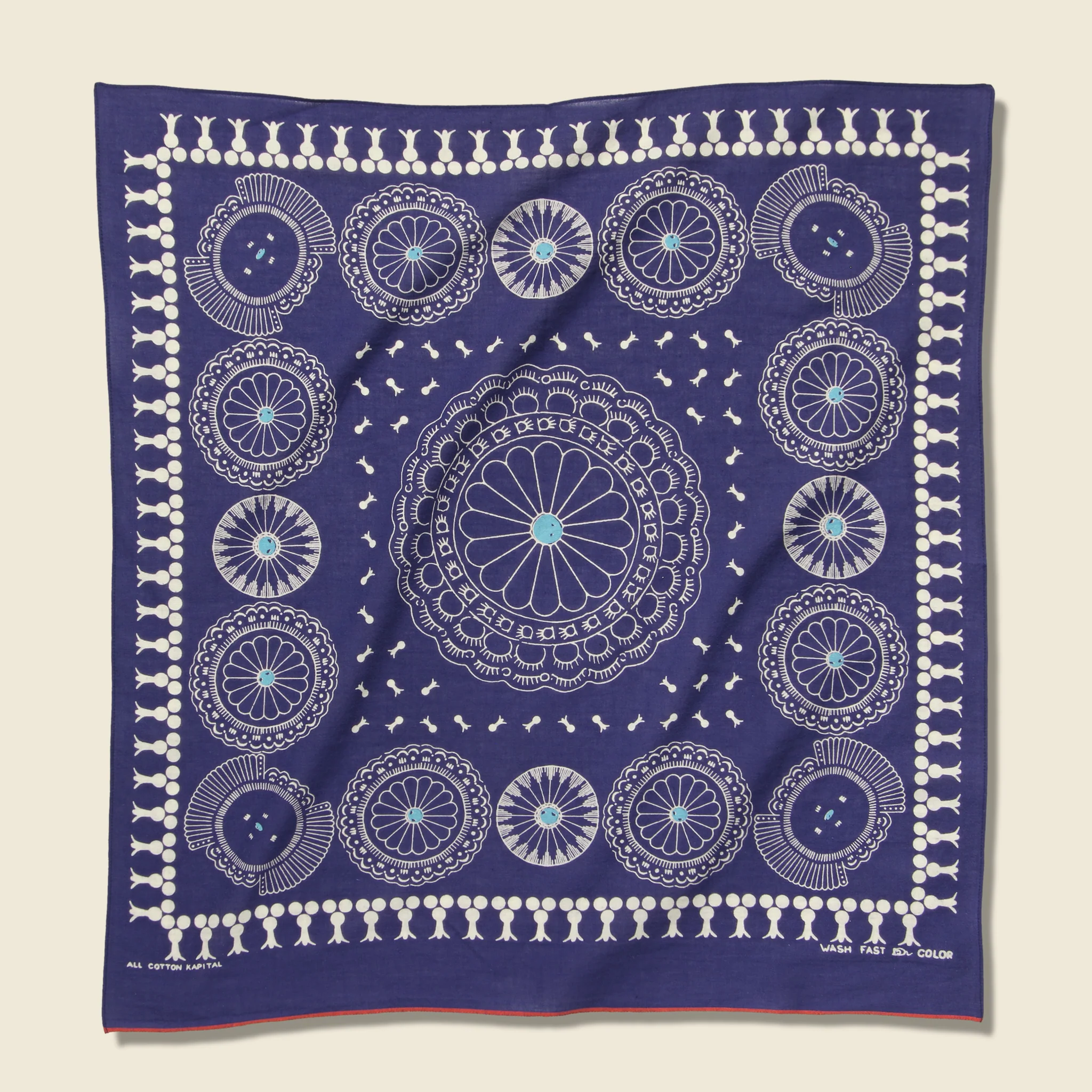 Fastcolor Selvedge Concho Bandana - Purple
