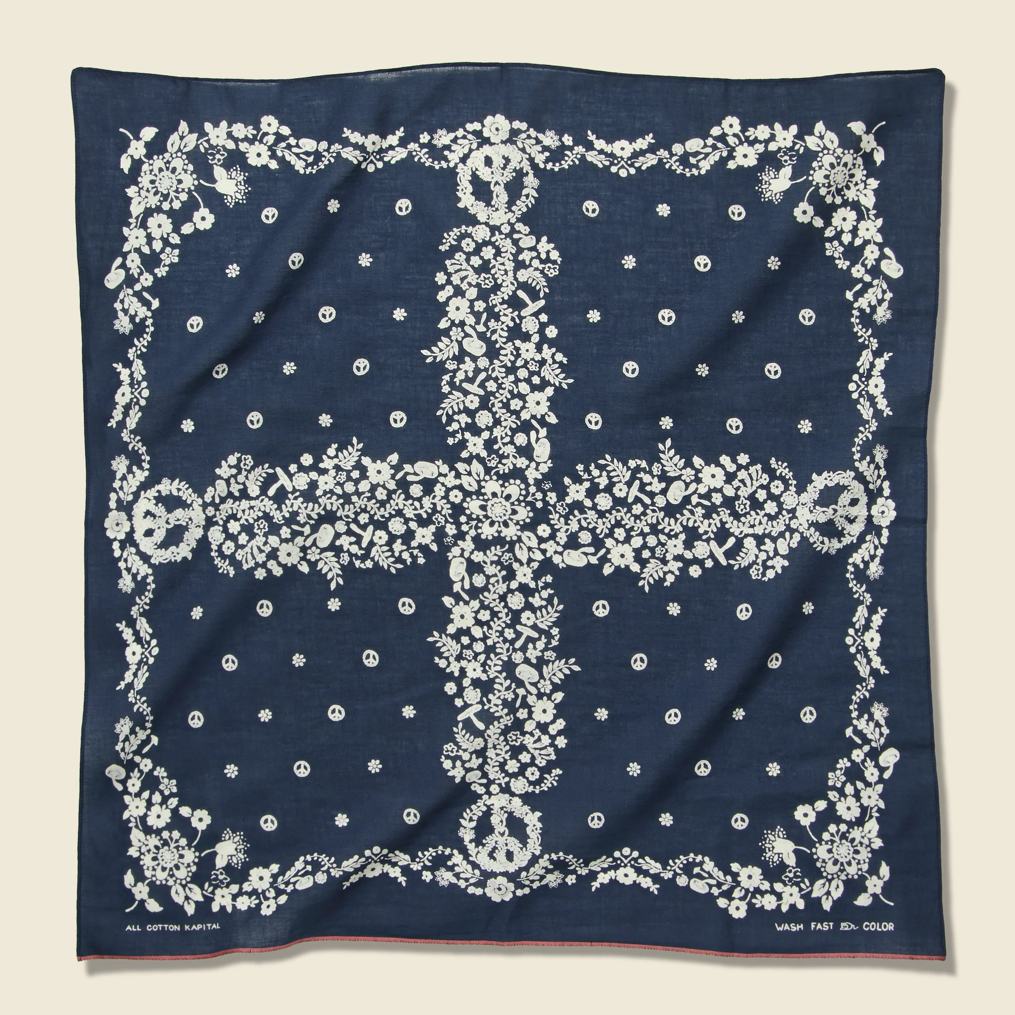Fastcolor Selvedge Hippie Bandana - Navy
