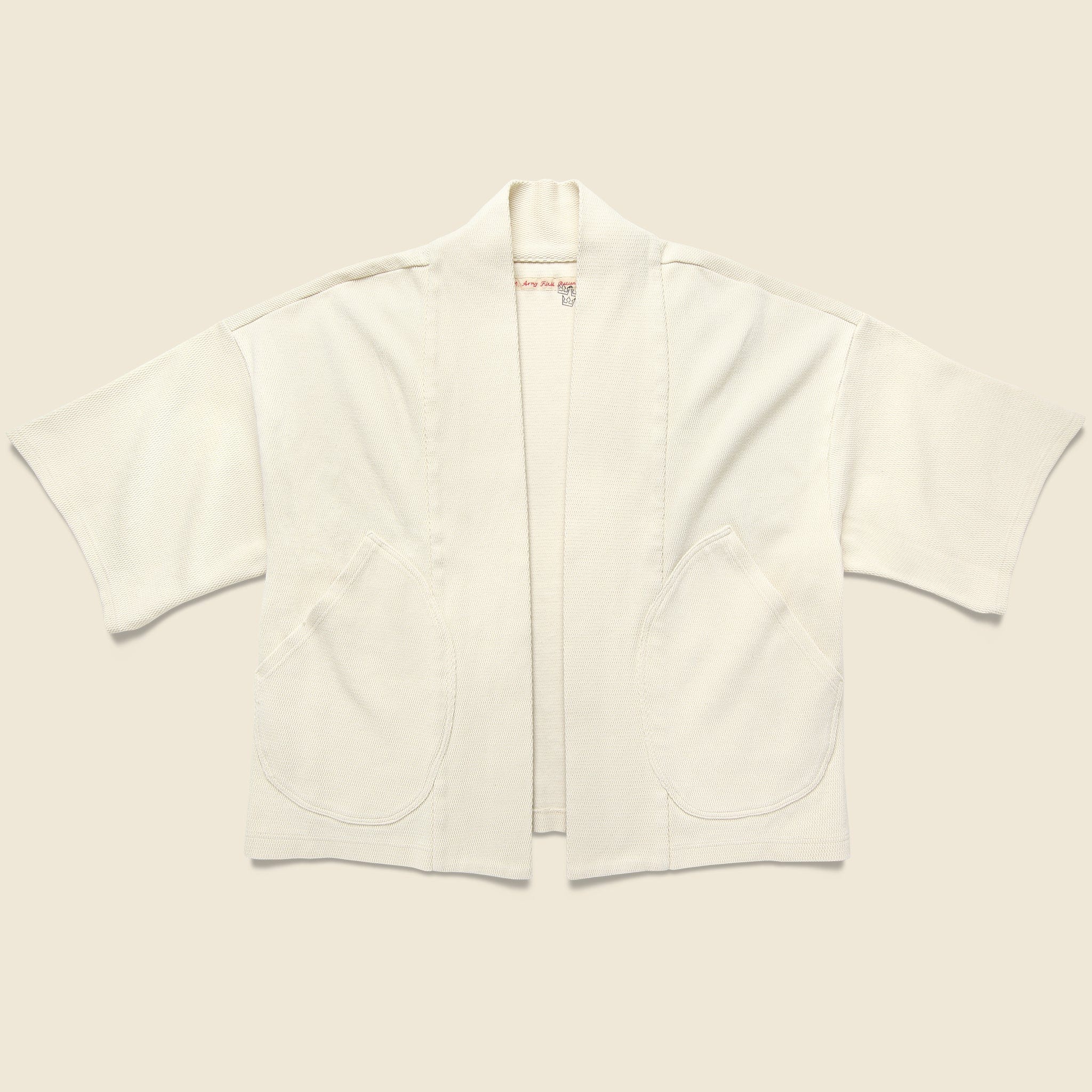 Waffle Baja Samu Cardigan - Cream
